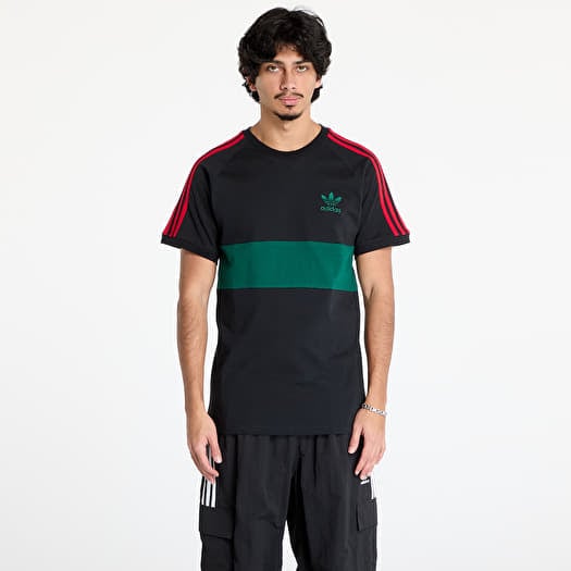 Tricou adidas 3 Stripes Panel T-Shirt Black/ Core Green
