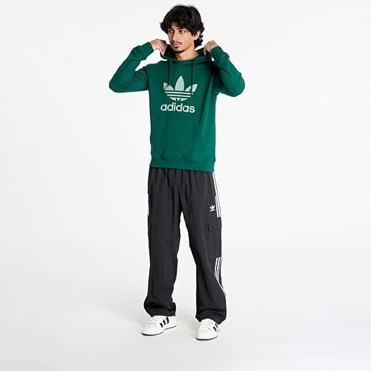 Adidas trefoil hoodie collegiate green deals