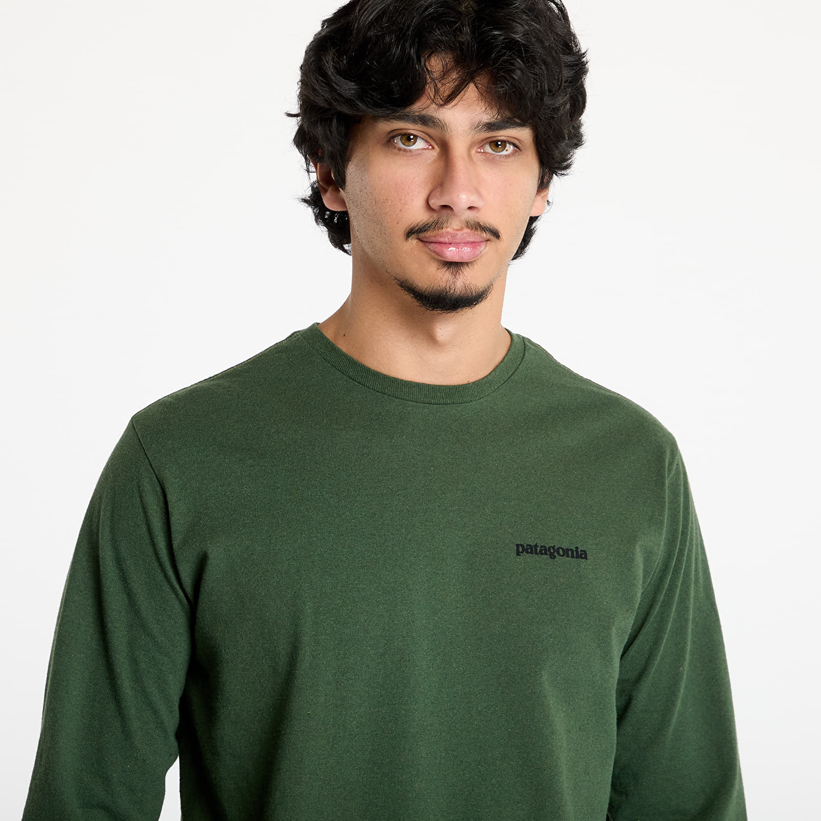 Tricou Patagonia M\'s L/S P-6 Logo Responsibili-Tee Torrey Pine Green - 1 | YEO