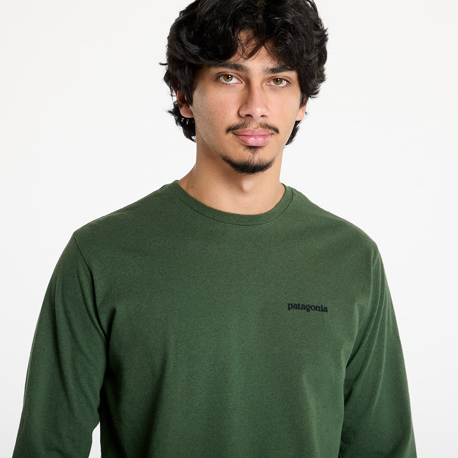 T-Shirts Patagonia M's L/S P-6 Logo Responsibili-Tee Torrey Pine Green