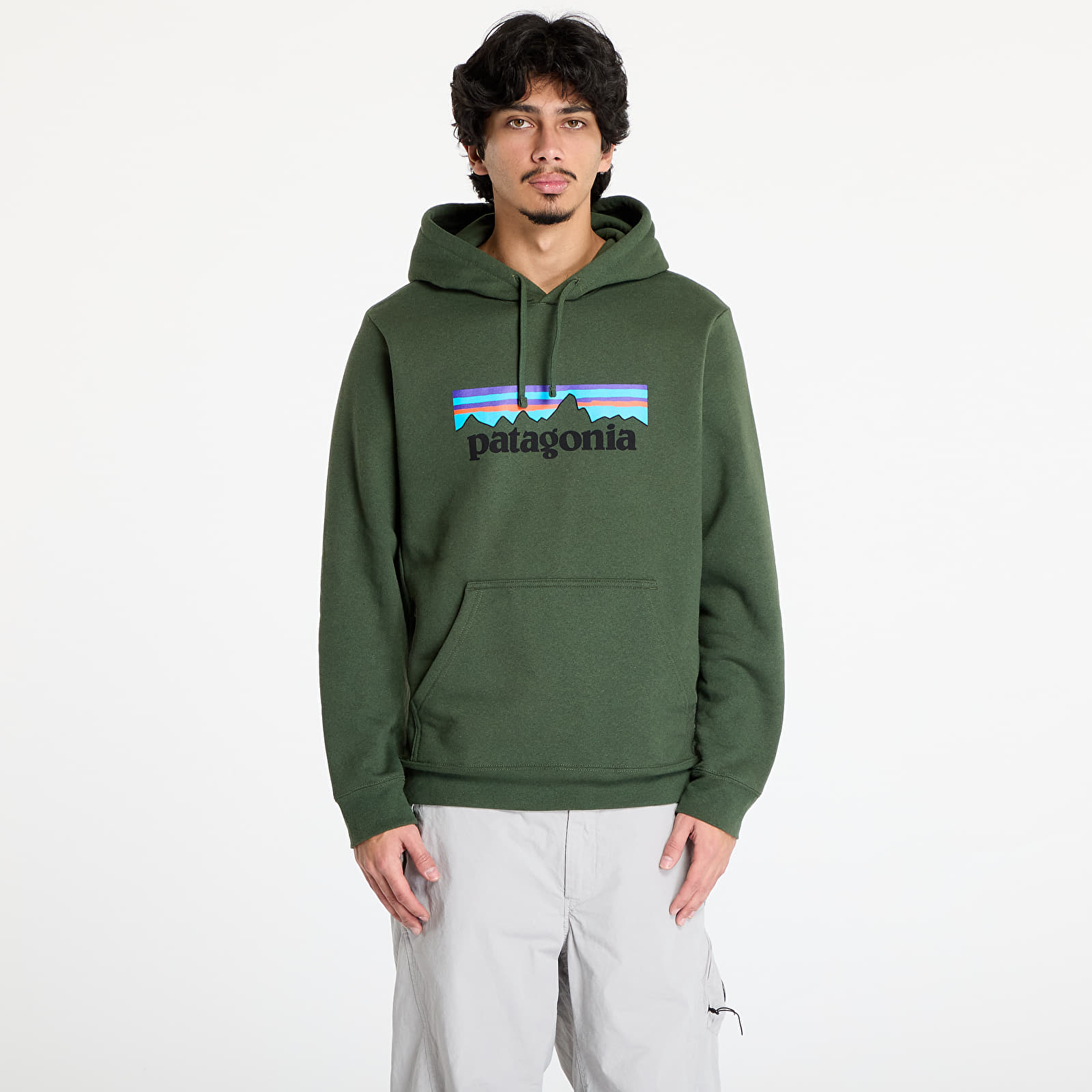 Mikine Patagonia P-6 Logo Uprisal Hoody Torrey Pine Green
