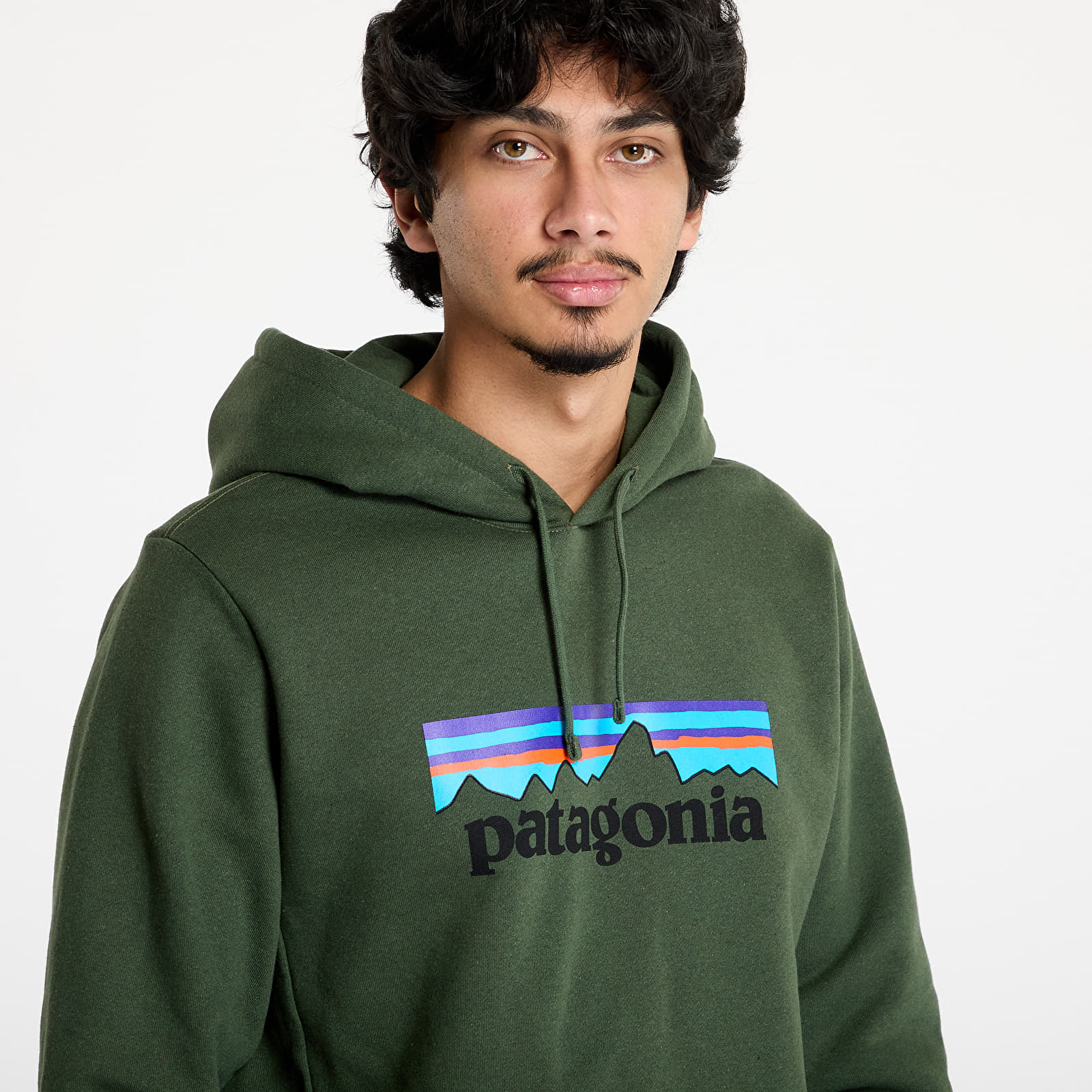 Mikine Patagonia P-6 Logo Uprisal Hoody Torrey Pine Green