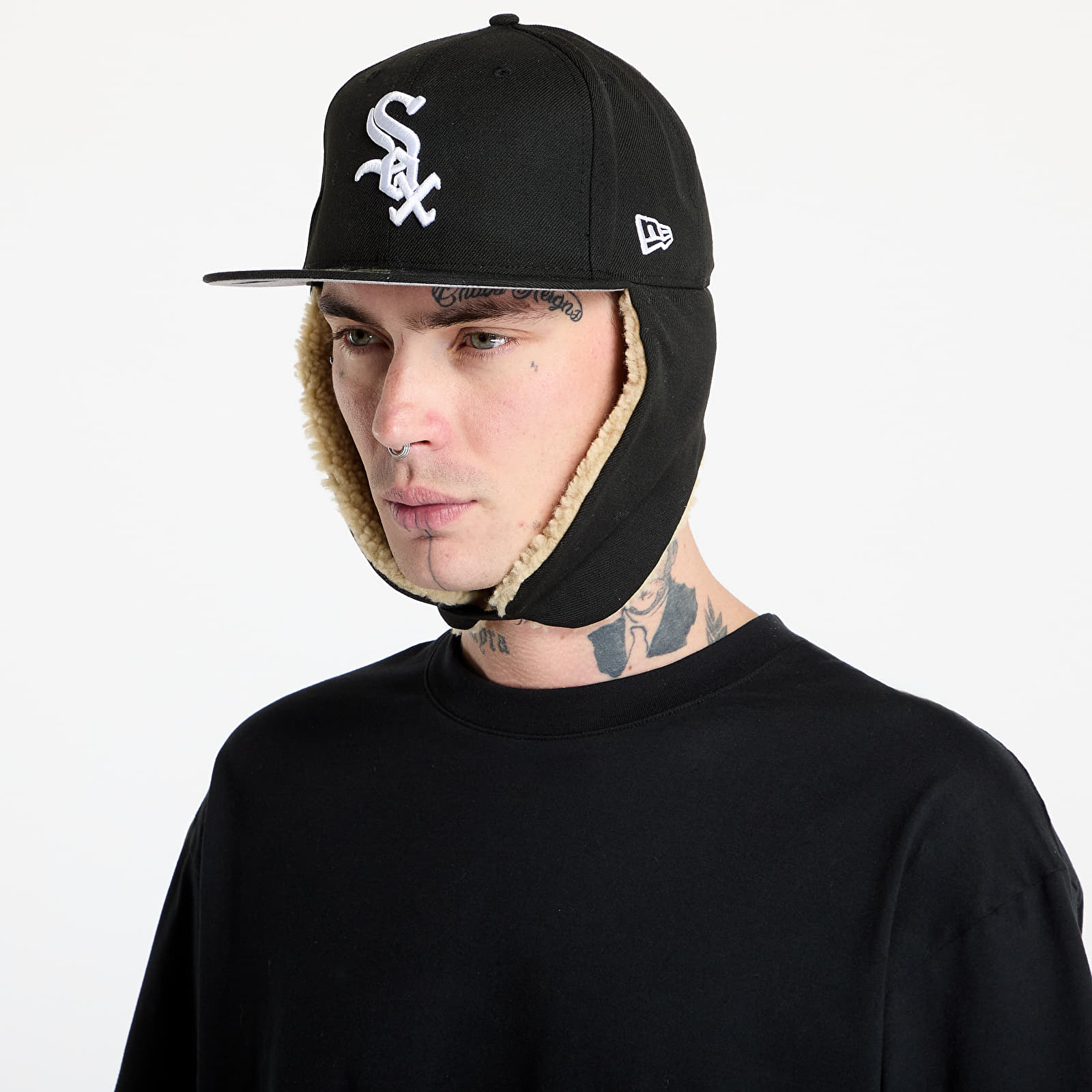 Hætter New Era Chicago White Sox Dog Ear Image 59FIFTY Cap Black