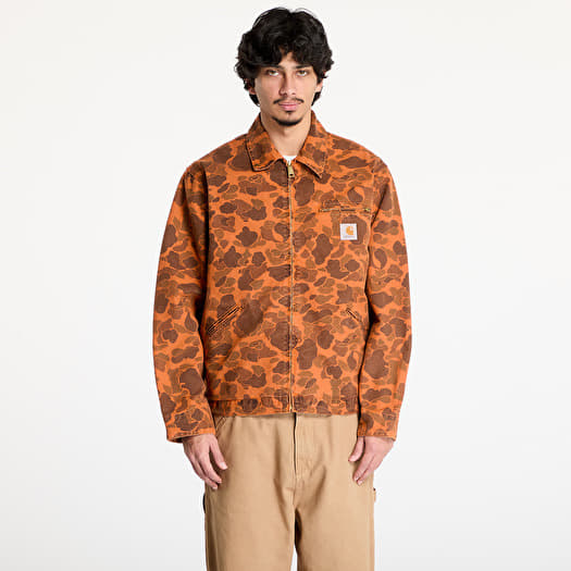Carhartt WIP Duck Detroit Jacket UNISEX Camo Duck/ Green/ Turmeric Garment Dyed