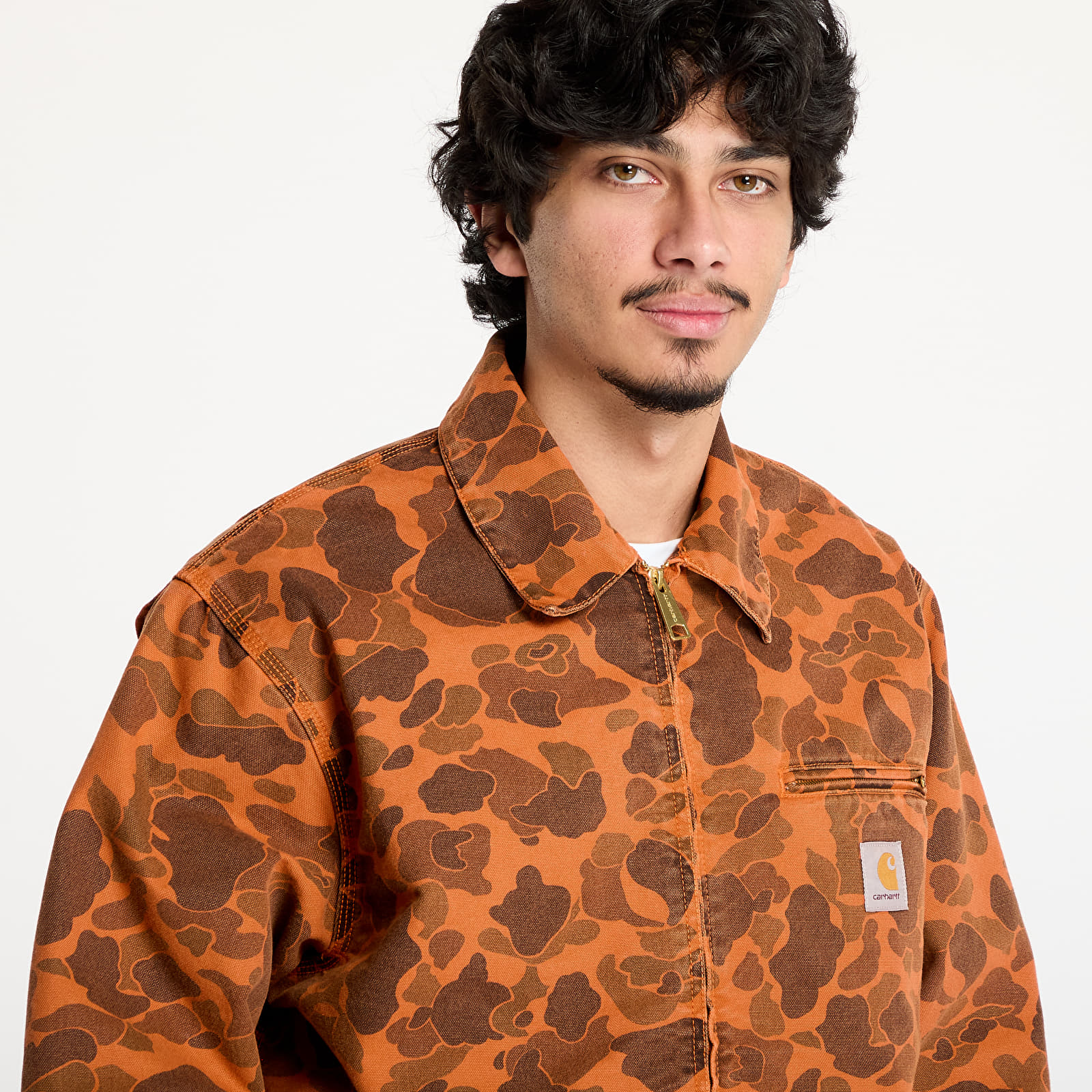 Ανδρικά σακάκια Carhartt WIP Duck Detroit Jacket UNISEX Camo Duck/ Green/ Turmeric Garment Dyed