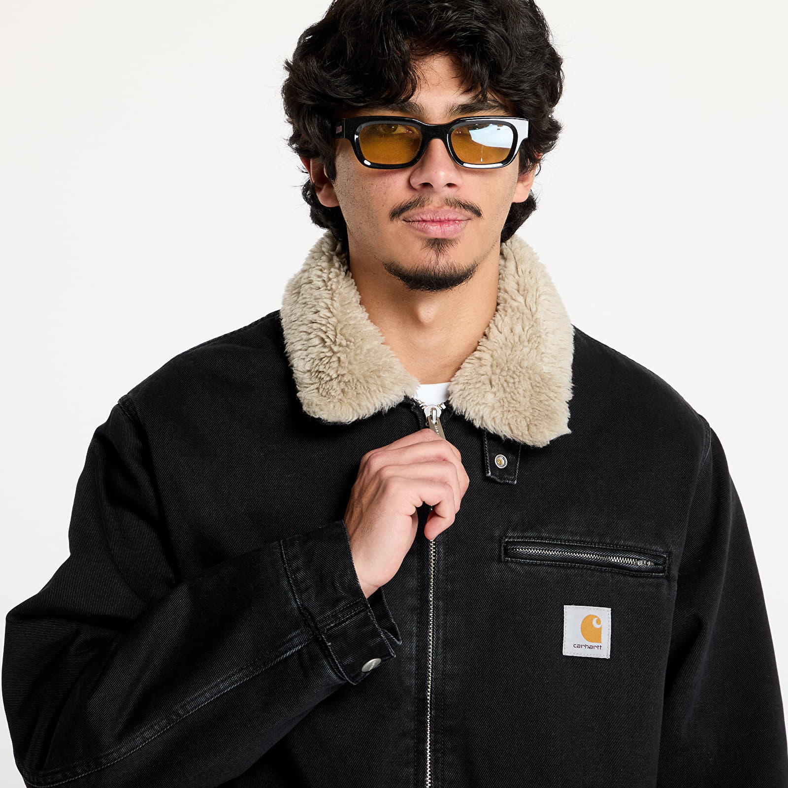 Μπουφάν Carhartt WIP Herald Jacket UNISEX Black/ Wall Stone Washed