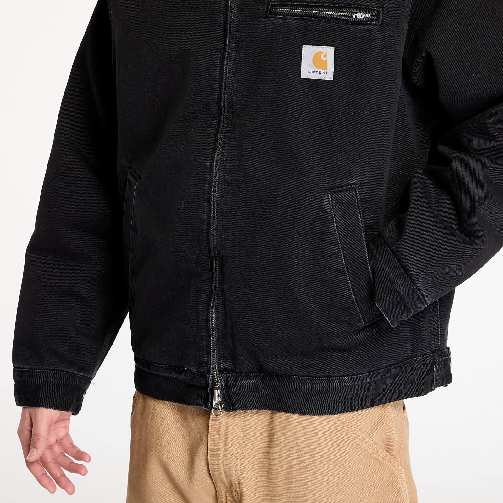 Μπουφάν Carhartt WIP Herald Jacket UNISEX Black/ Wall Stone Washed