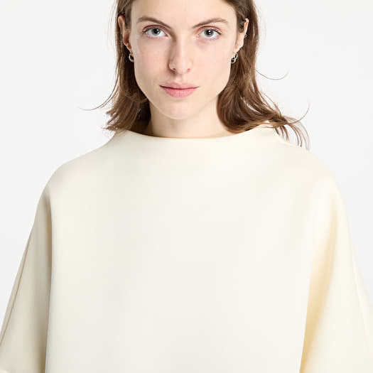Sweatshirts fur Frauen adidas Neuclassics Oversized Mock Neck Sweatshirt Cream White Real Coral Queens