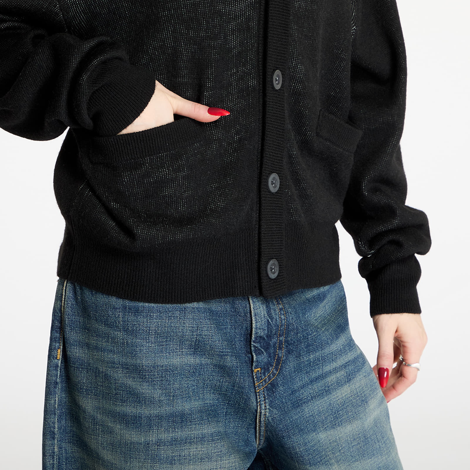 Damen Pullover Carhartt WIP W' Harttbreaker Cardigan Black/ Wax