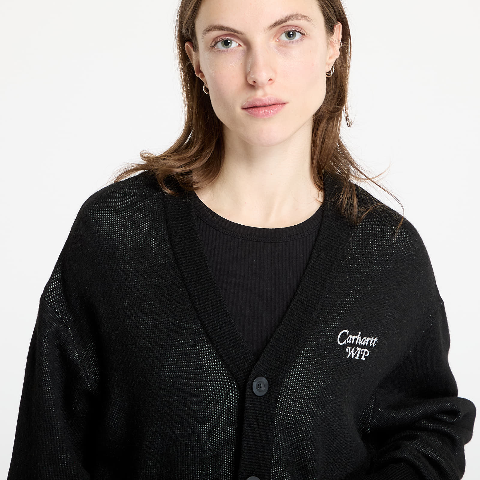 Damen Pullover Carhartt WIP W' Harttbreaker Cardigan Black/ Wax