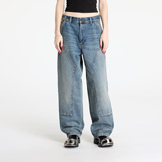 Carhartt WIP W' Brandon Double Knee Pant Blue Worn Used Wash