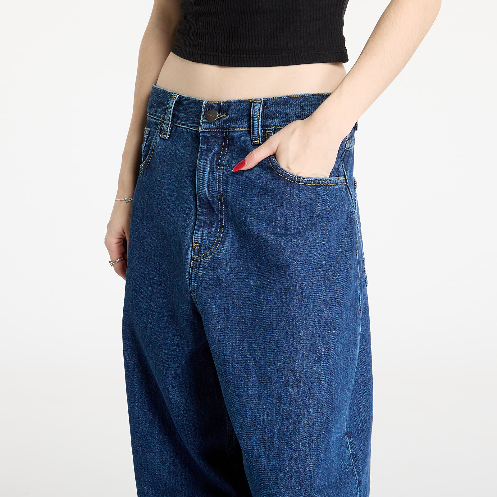 Dames jeans Carhartt WIP W' Brandon Pant Blue Stone Washed