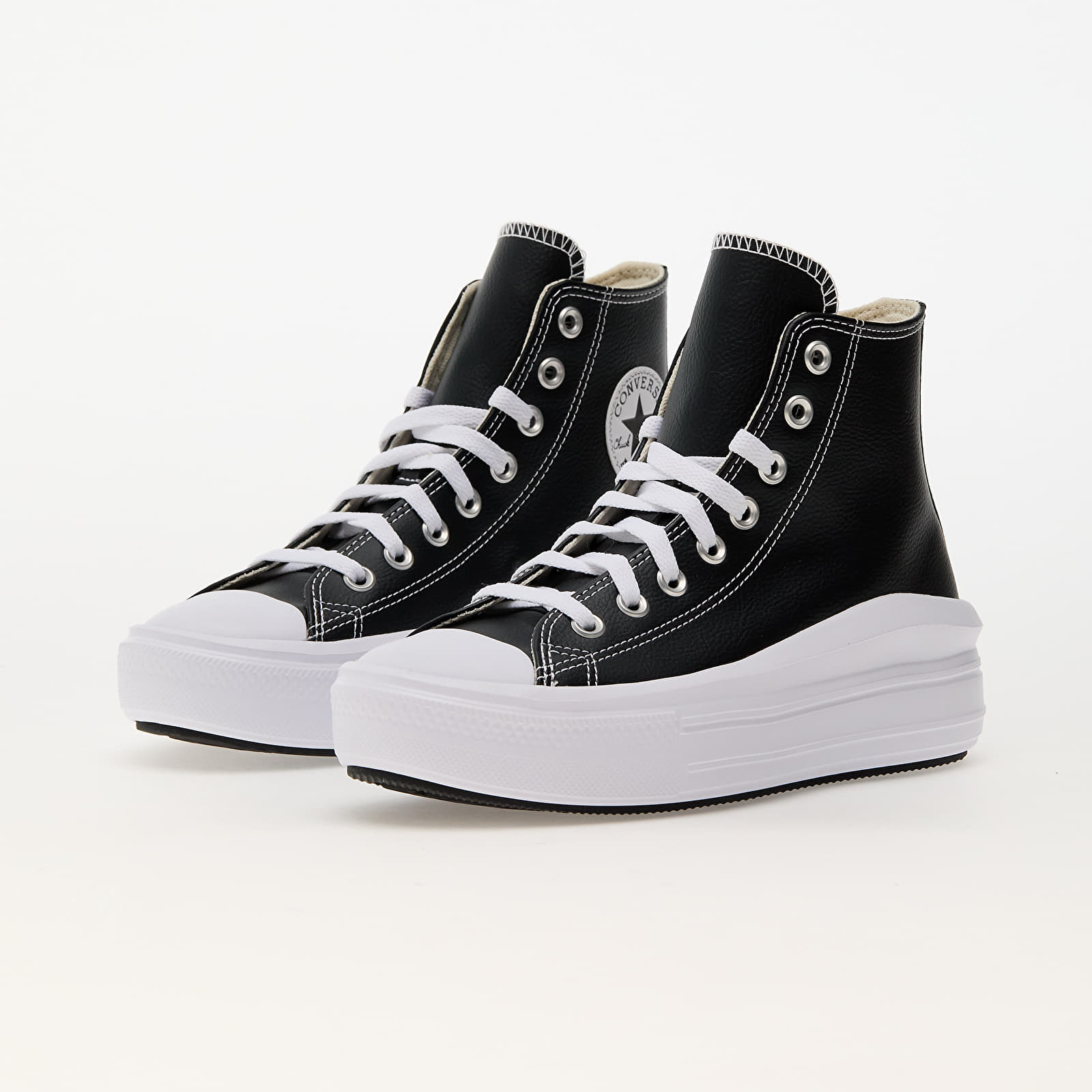 Scarpe donna Converse Chuck Taylor All Star Move Platform Leather Black/ White/ White