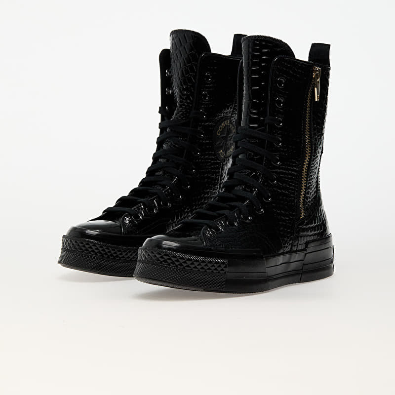 Converse Chuck 70 Plus Xhi Leather Black/ Black/ Light Gold | Queens