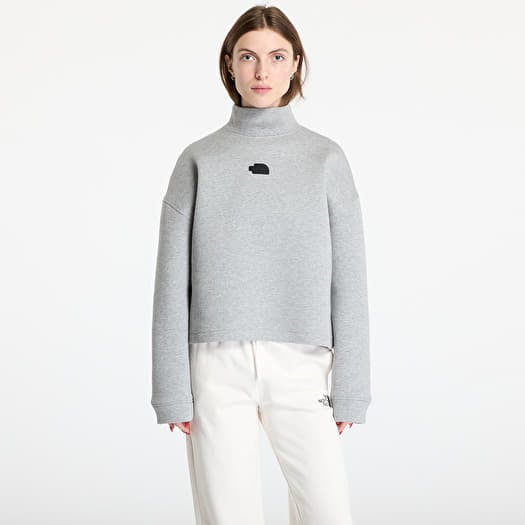 Felpa The North Face Mock Neck Relaxed Sweater Metalic Silver