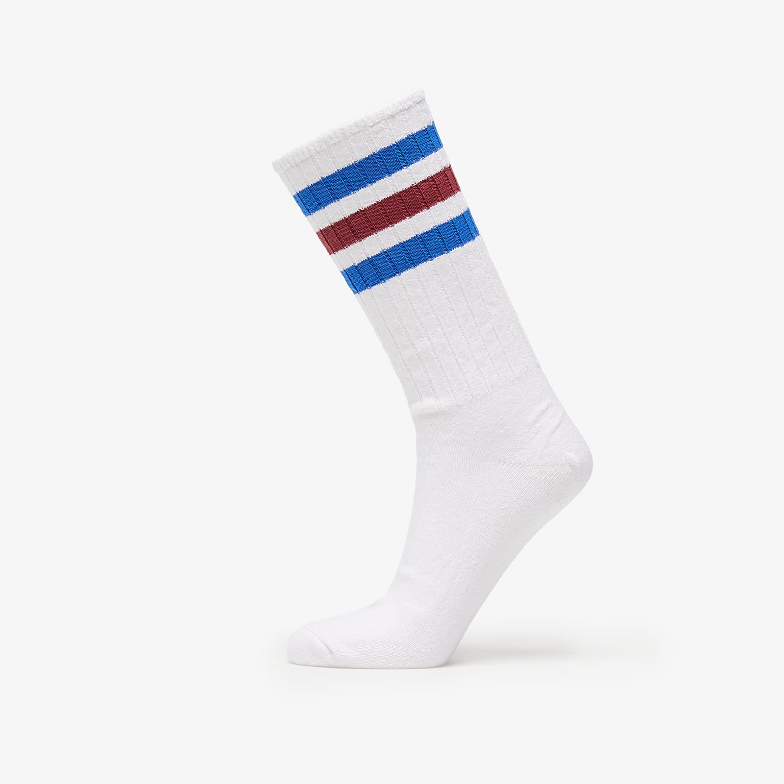 Calcetines para hombre adidas 3 Stripes Ribbed Crew Socks 2-Pack White/ Multicolor
