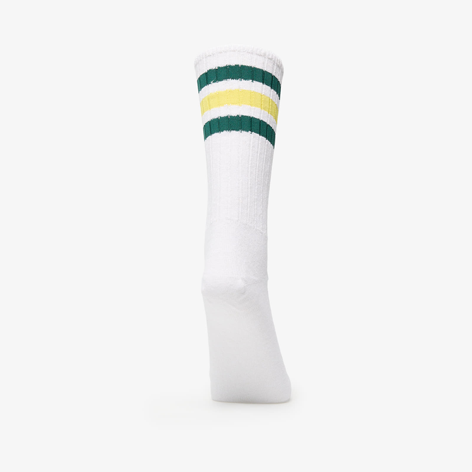 Calcetines para hombre adidas 3 Stripes Ribbed Crew Socks 2-Pack White/ Multicolor