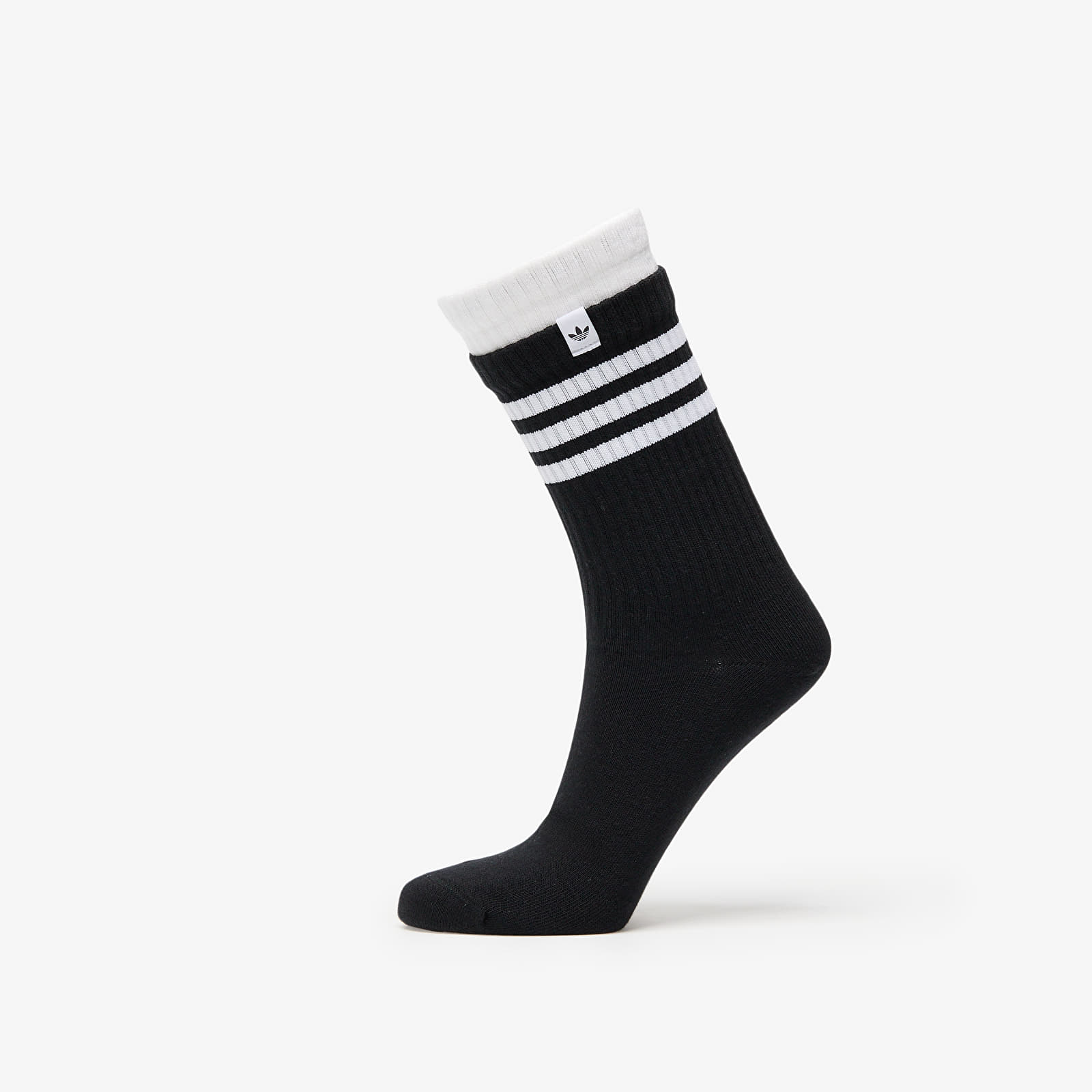 Skarpety męskie adidas 3 Stripes 2 Layer Crew Socks 2-Pack Black/ White