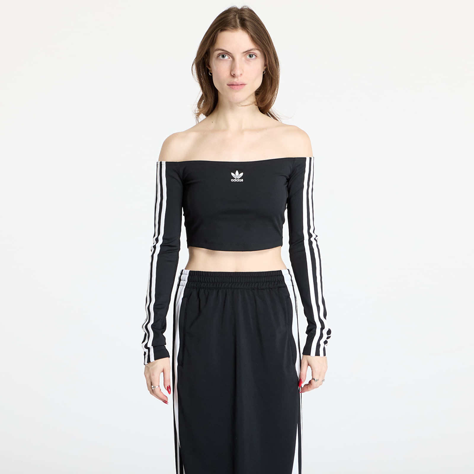 Women's tops adidas Adicolor Off Shoulder Long Sleeve Top Black