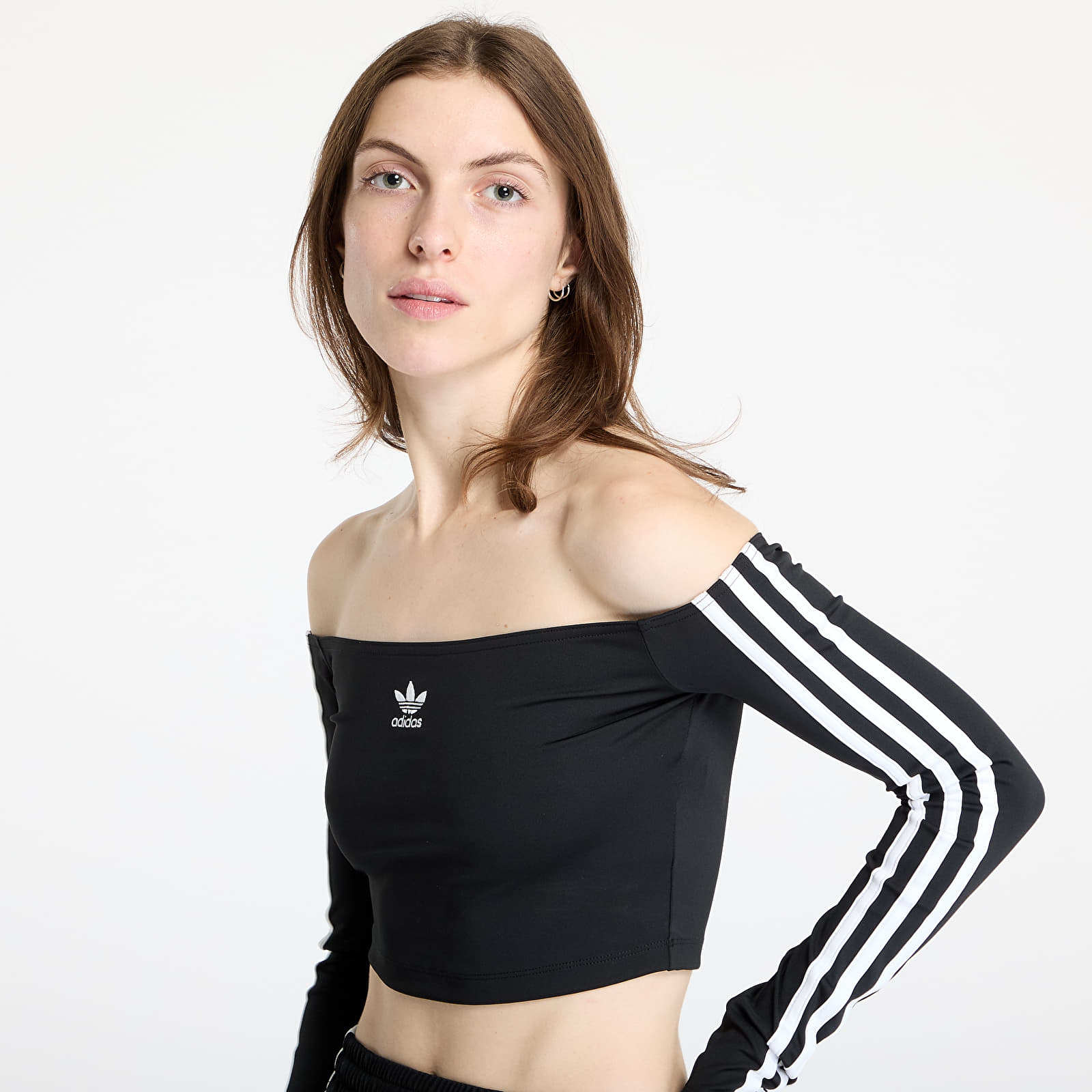 Women's tops adidas Adicolor Off Shoulder Long Sleeve Top Black