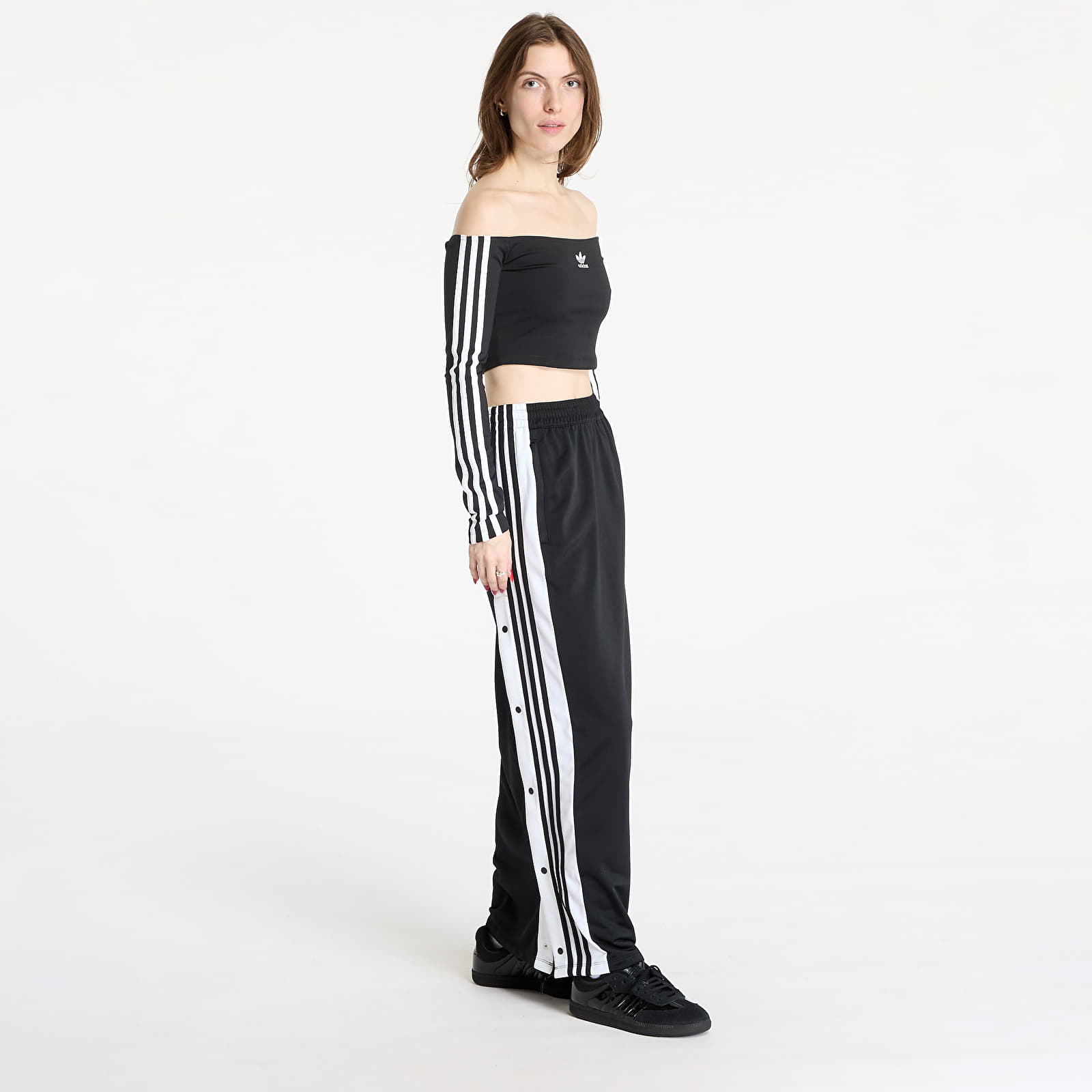 Women's tops adidas Adicolor Off Shoulder Long Sleeve Top Black