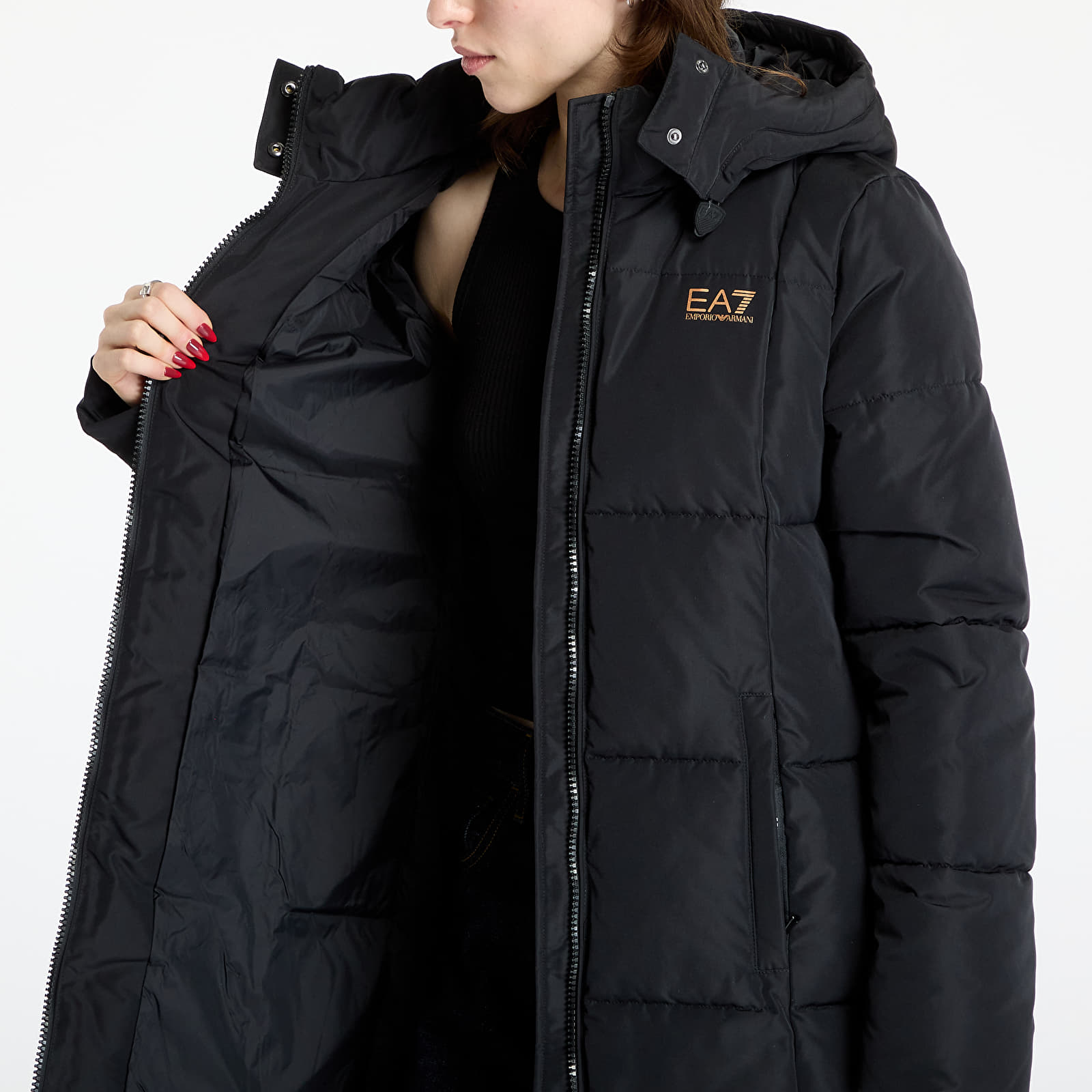 Abrigos EA7 Emporio Armani Caban Coat Black