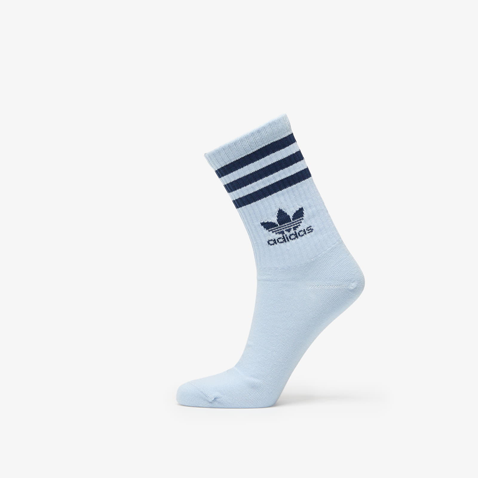 Férfi zoknik adidas 3 Stripes Crew Sock 3-Pack Wonder Blue/ Night Indigo/ White