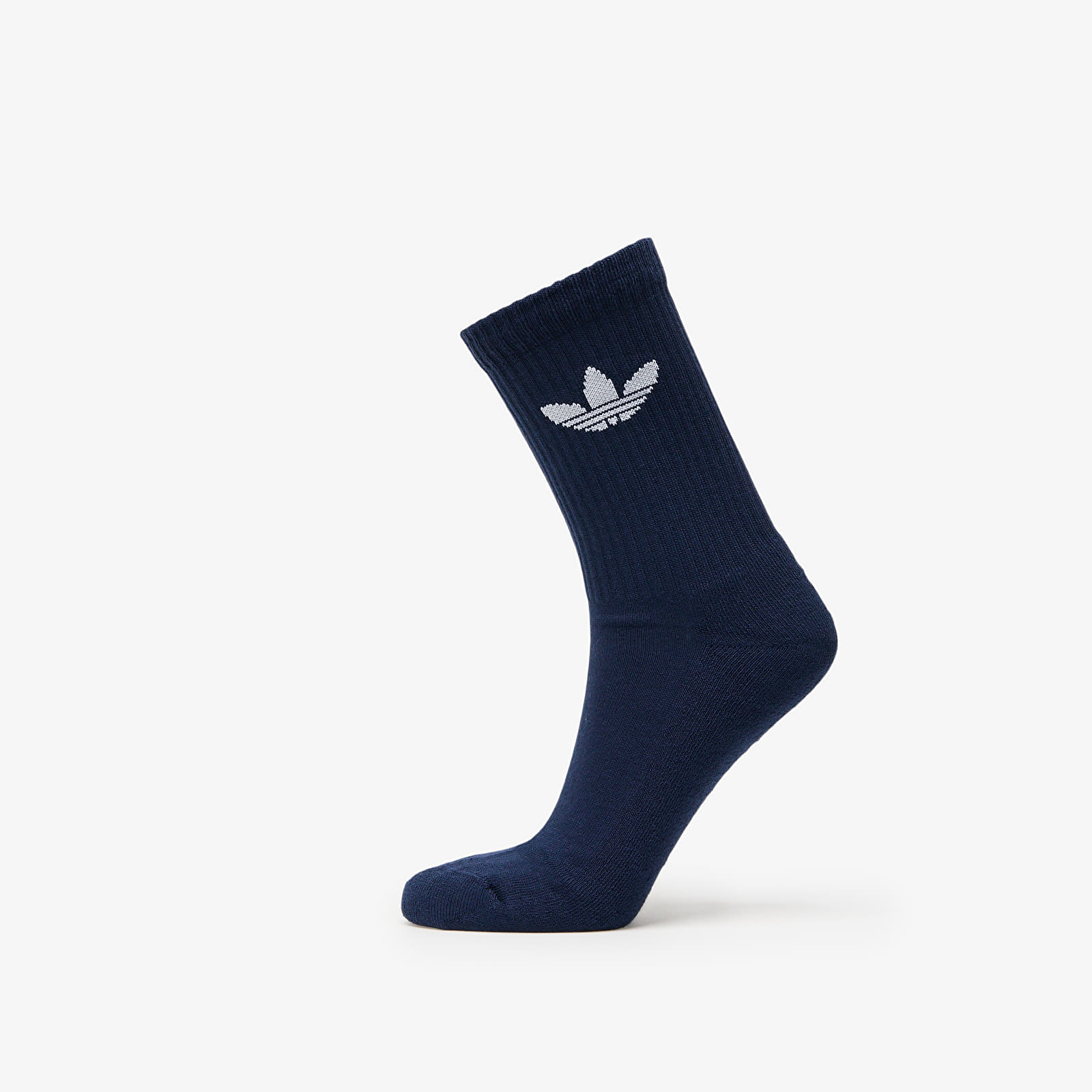 Men's socks adidas Trefoil Crew Sock Cushion 6-Pack Off White/ Semi Court Green/ Collegiate Green