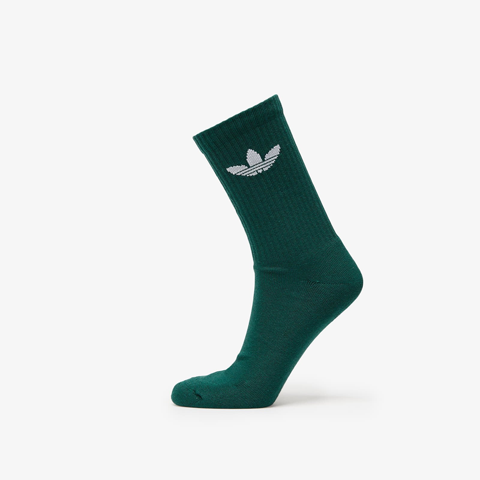 Men's socks adidas Trefoil Crew Sock Cushion 6-Pack Off White/ Semi Court Green/ Collegiate Green