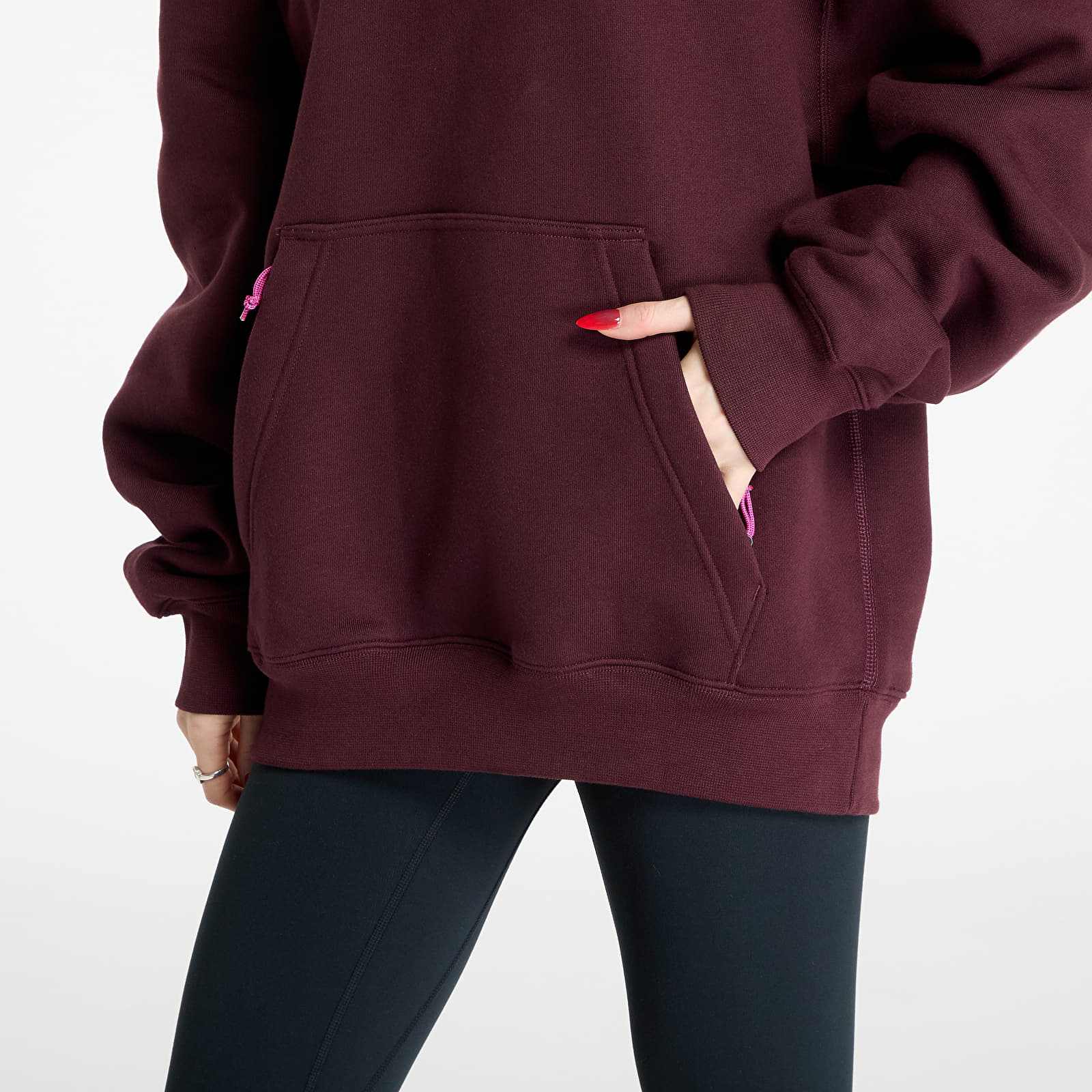 Sudaderas de hombre Nike ACG Therma-FIT Fleece Pullover Hoodie UNISEX Burgundy Crush/ Summit White