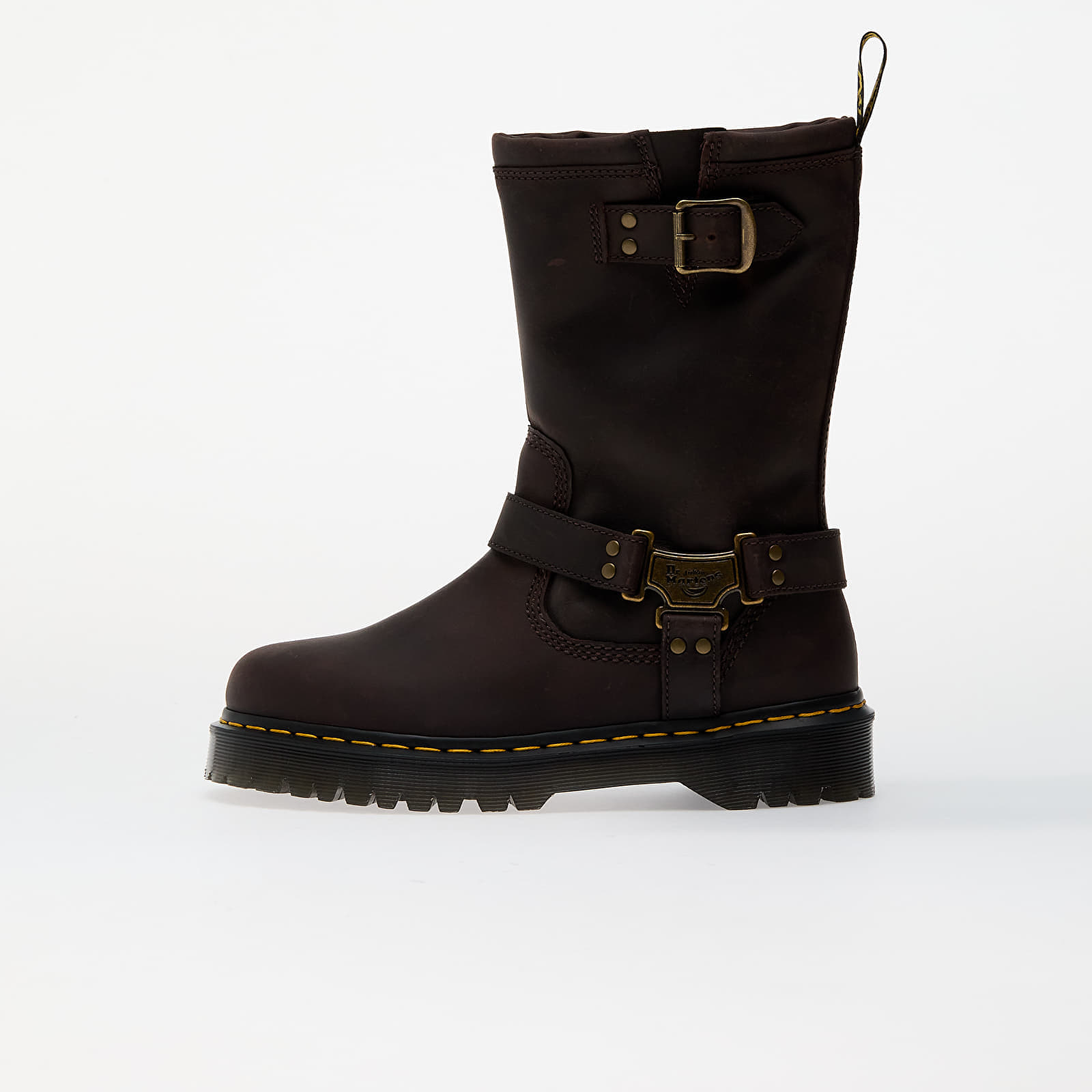 Tenisky Dr. Martens Anistone Hi Dark Brown Burnished Waxy Pull Up EUR 37