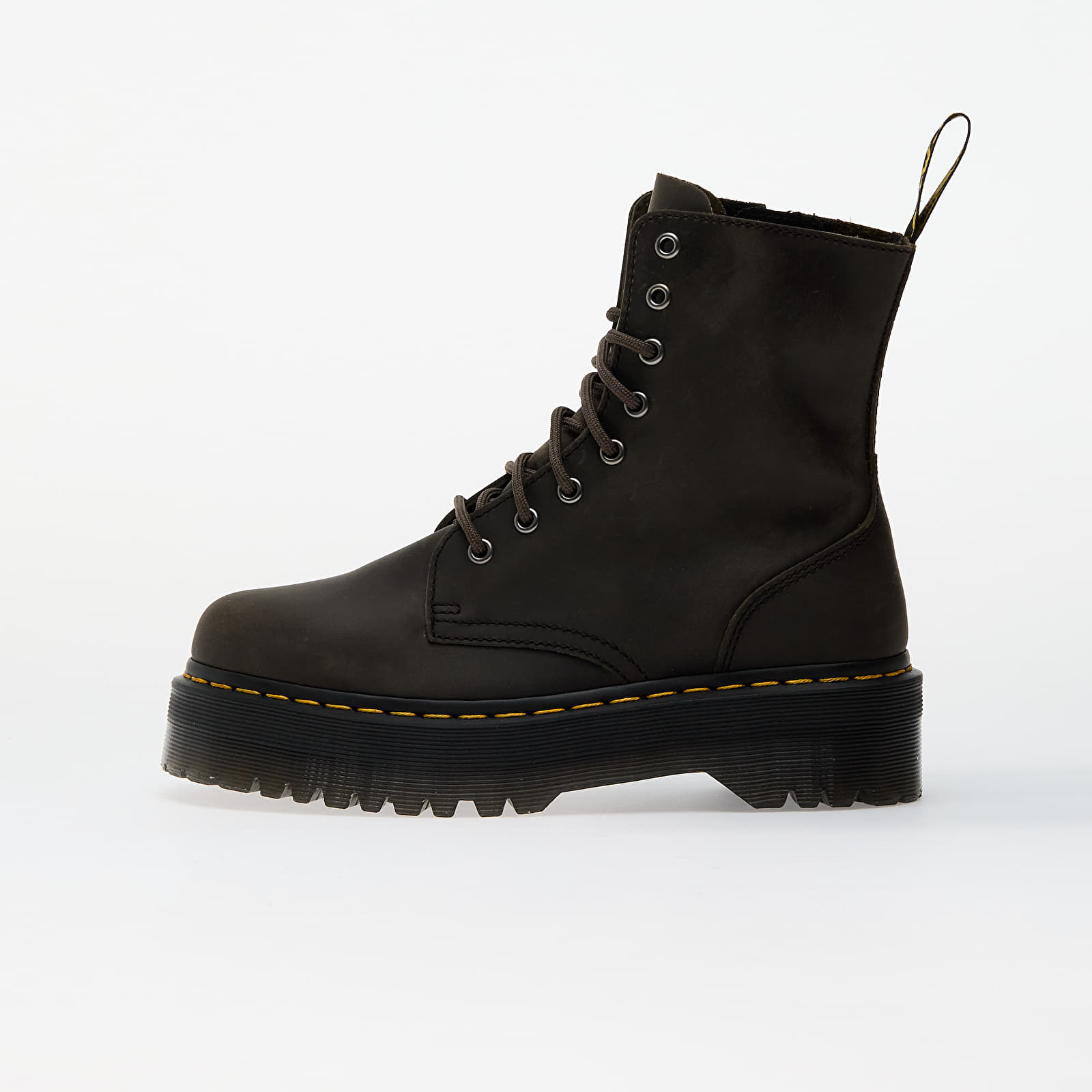 Men's sneakers and shoes Dr. Martens Jadon Charcoal Grey Burnished Waxy Pull Up