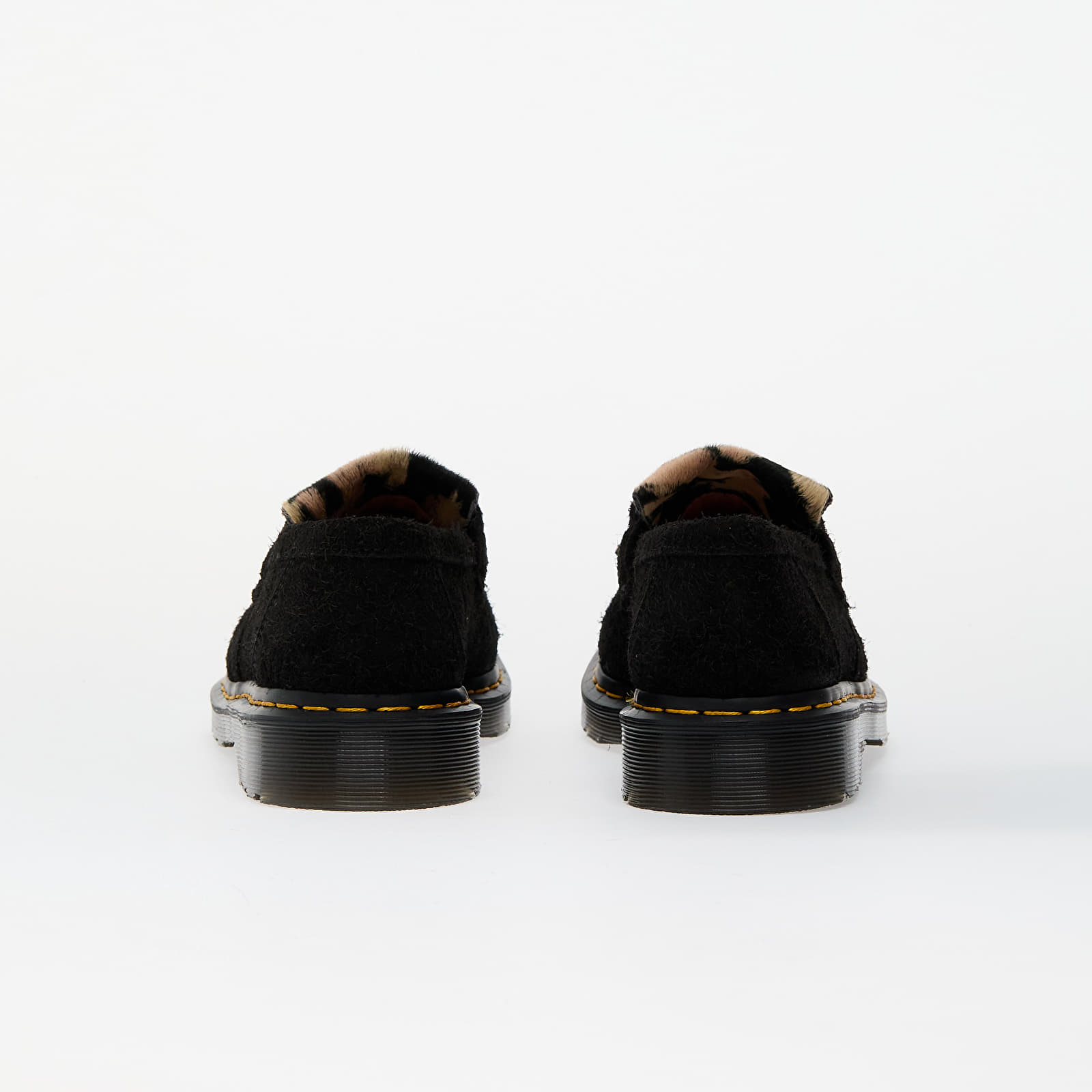 Men's sneakers and shoes Dr. Martens Adrian Snaffle Black Long Napped Suede & Black/Beige Contrast Hair On