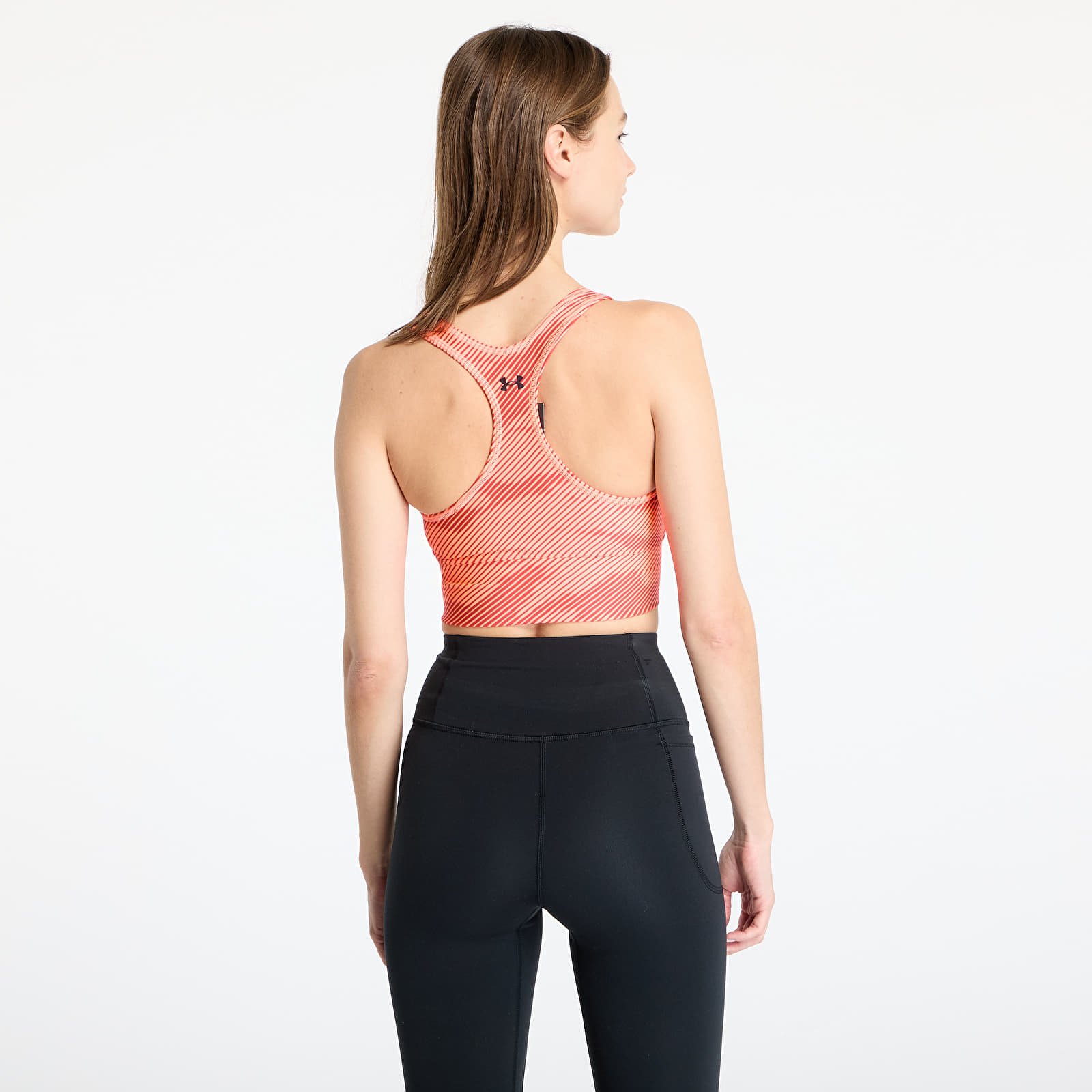 Biustonosze Under Armour Project Rock HeatGear Bra Orange