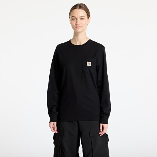 T-shirt Carhartt WIP Longsleeve Pocket T-Shirt UNISEX Black