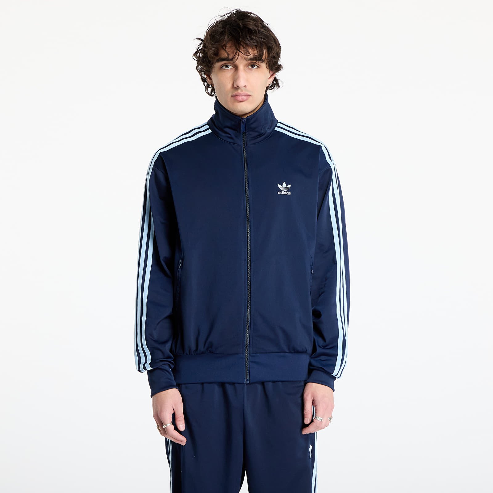 Sweatshirts för män adidas Firebird Adicolor Track Top Night Indigo/ Clear Sky