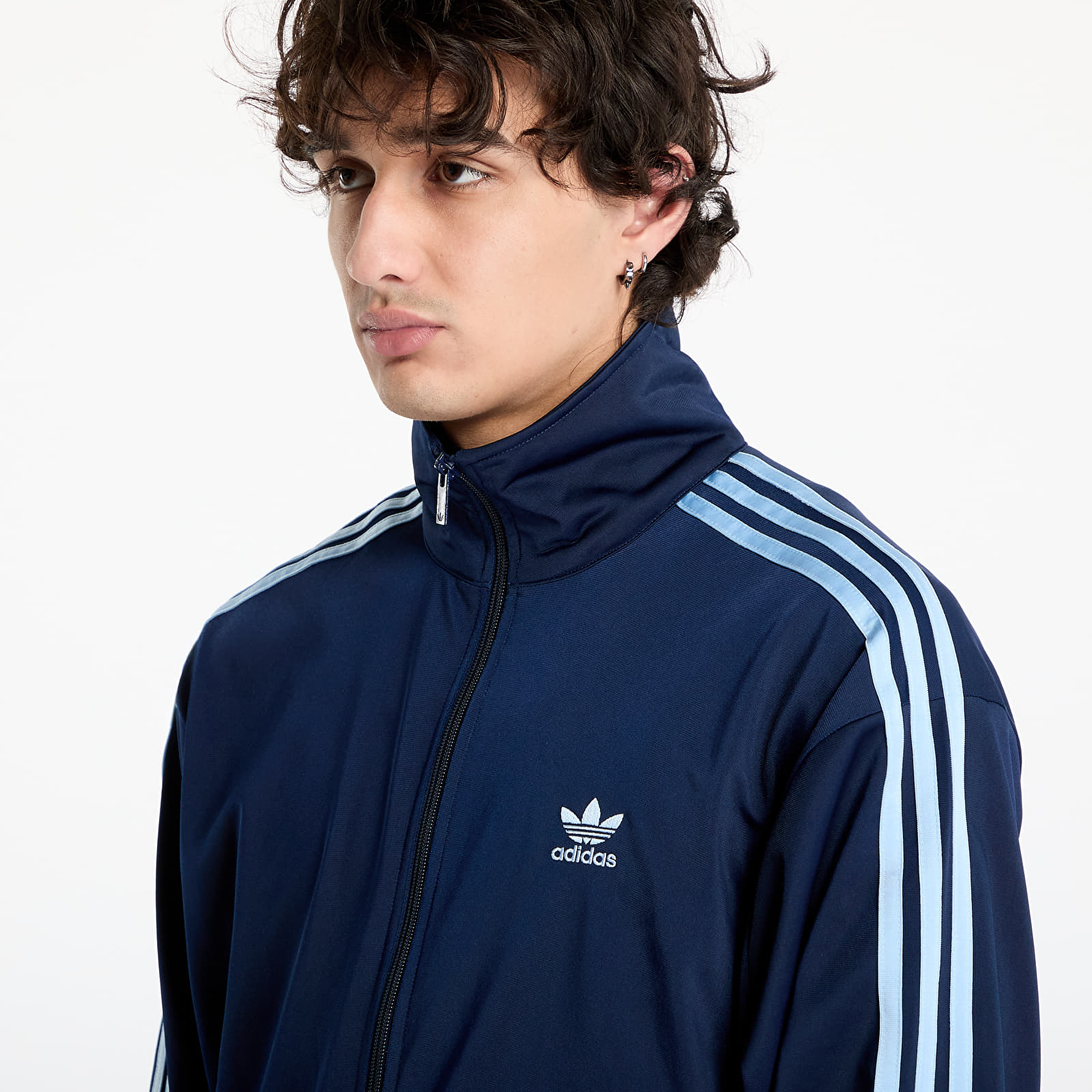 Sweatshirts för män adidas Firebird Adicolor Track Top Night Indigo/ Clear Sky