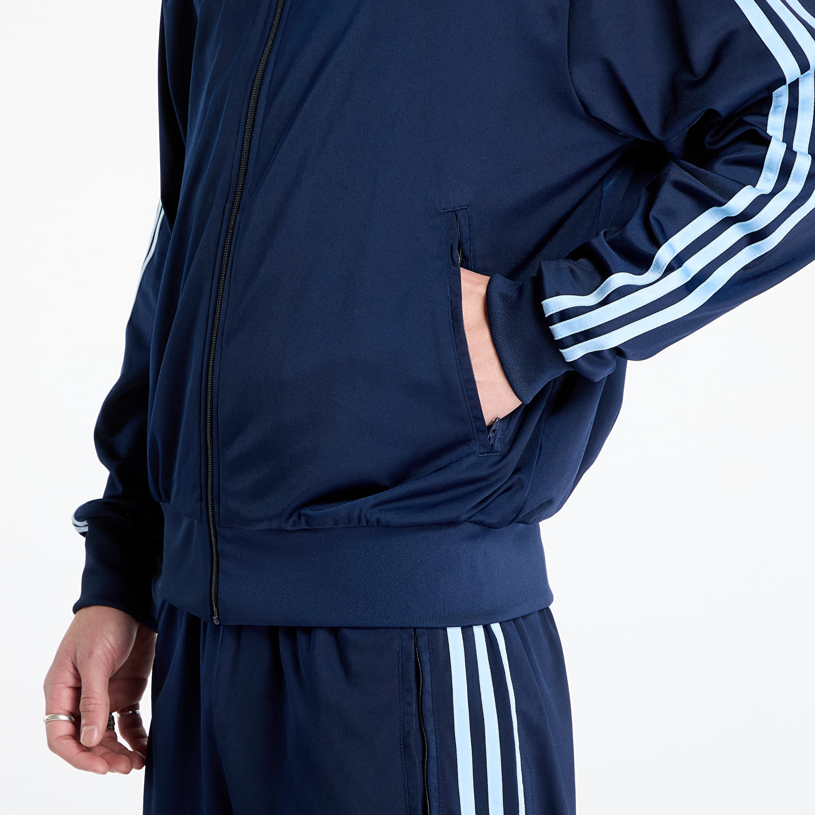 Sweatshirts för män adidas Firebird Adicolor Track Top Night Indigo/ Clear Sky