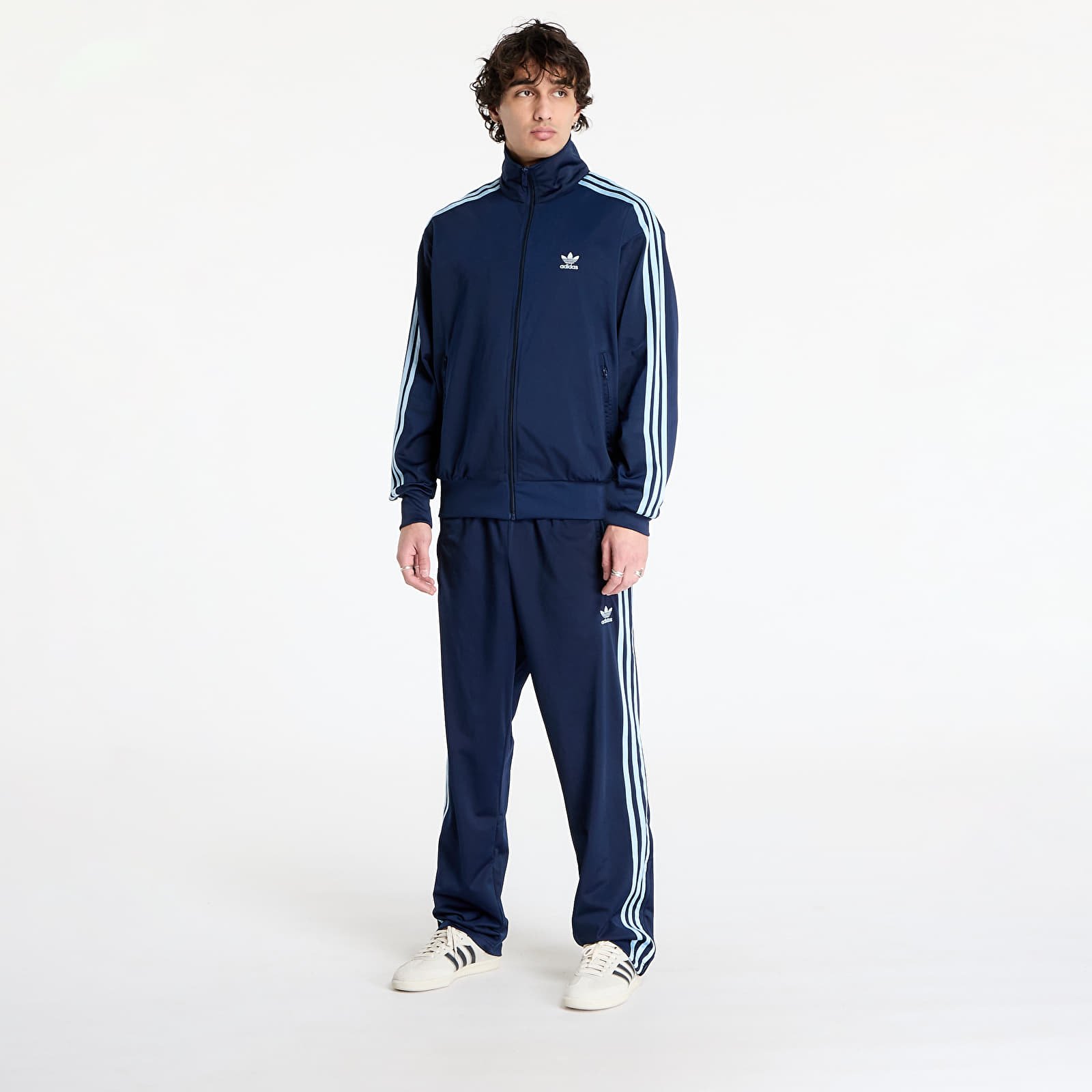Sweatshirts för män adidas Firebird Adicolor Track Top Night Indigo/ Clear Sky