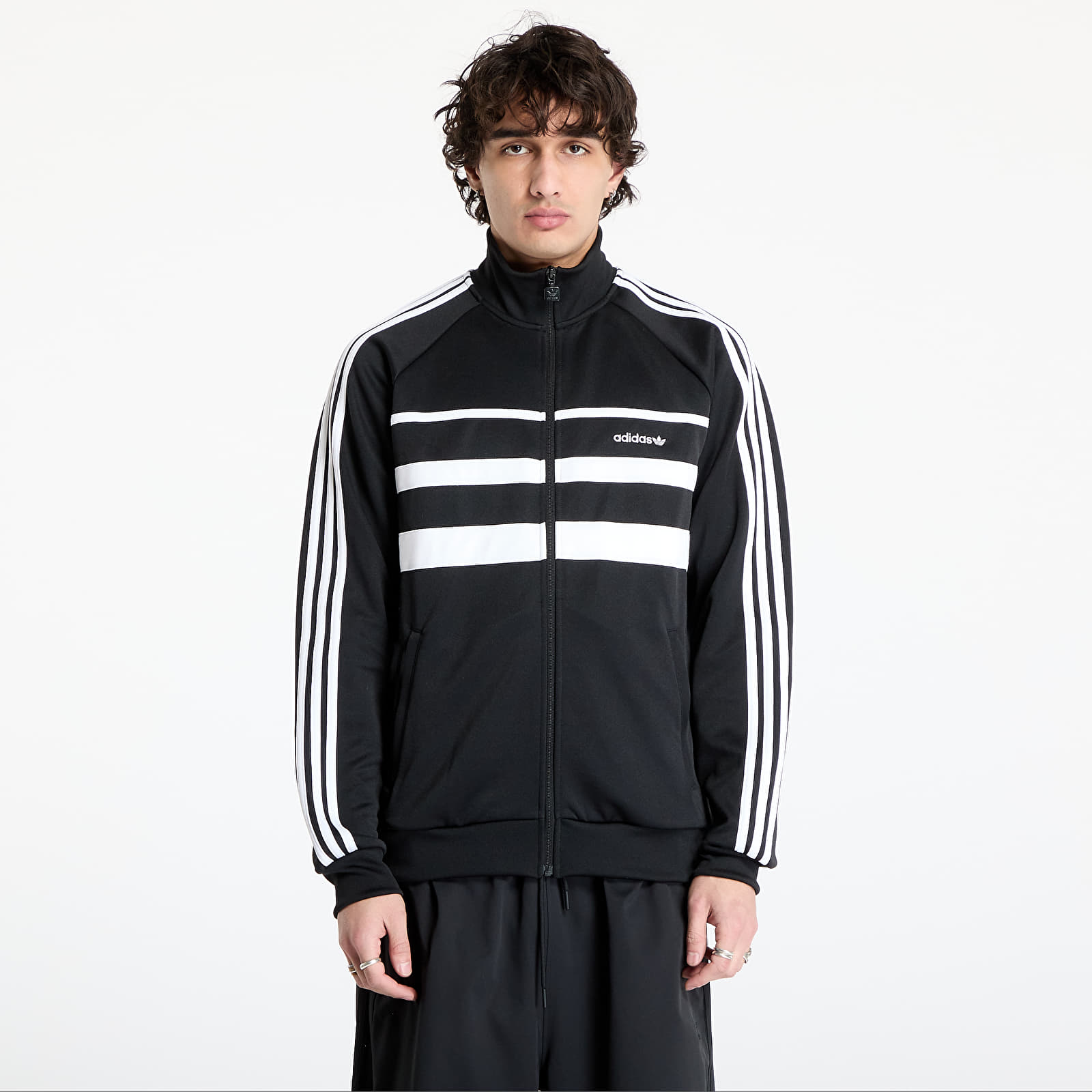 Men's sweatshirts adidas The First Track Top Black/ White