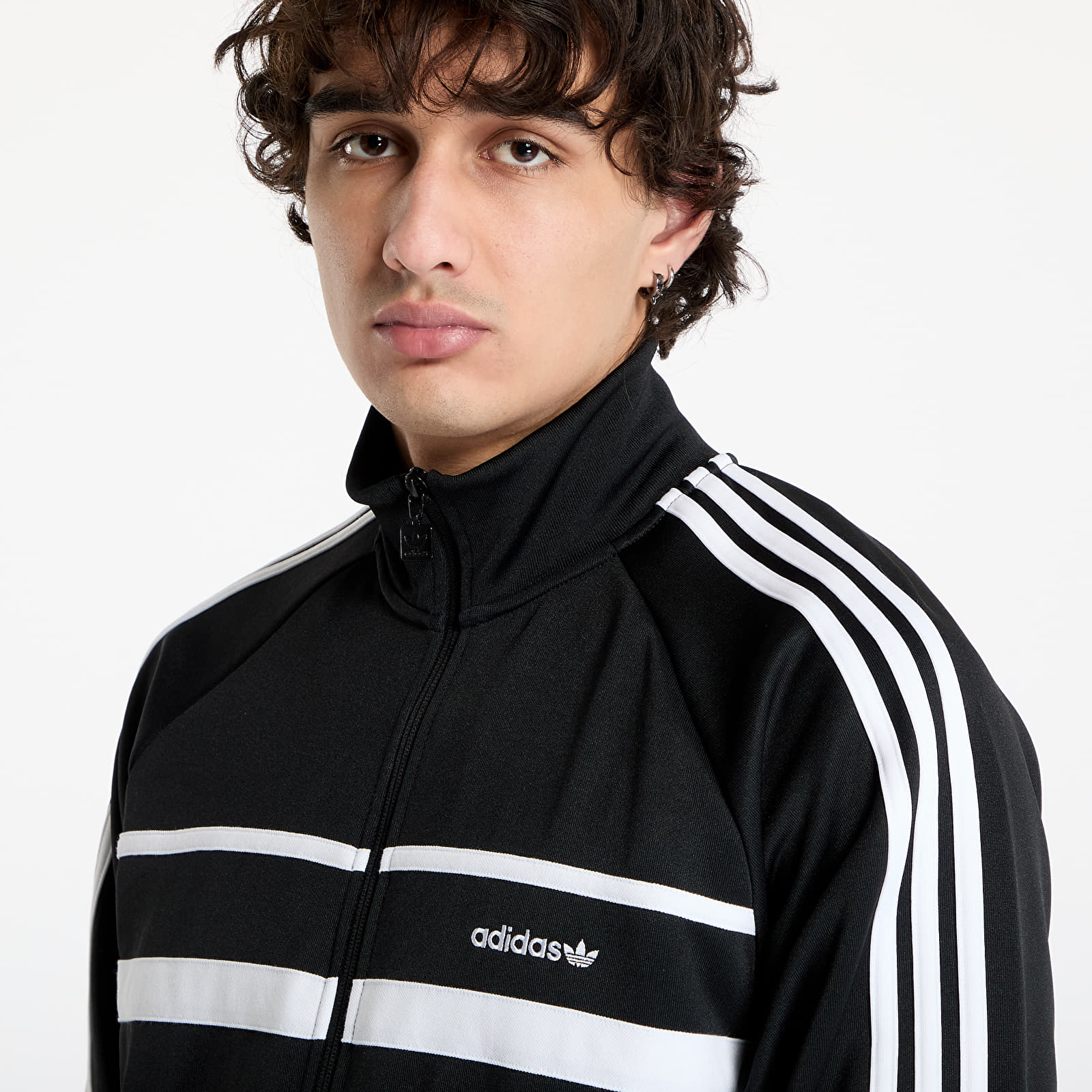 Men's sweatshirts adidas The First Track Top Black/ White