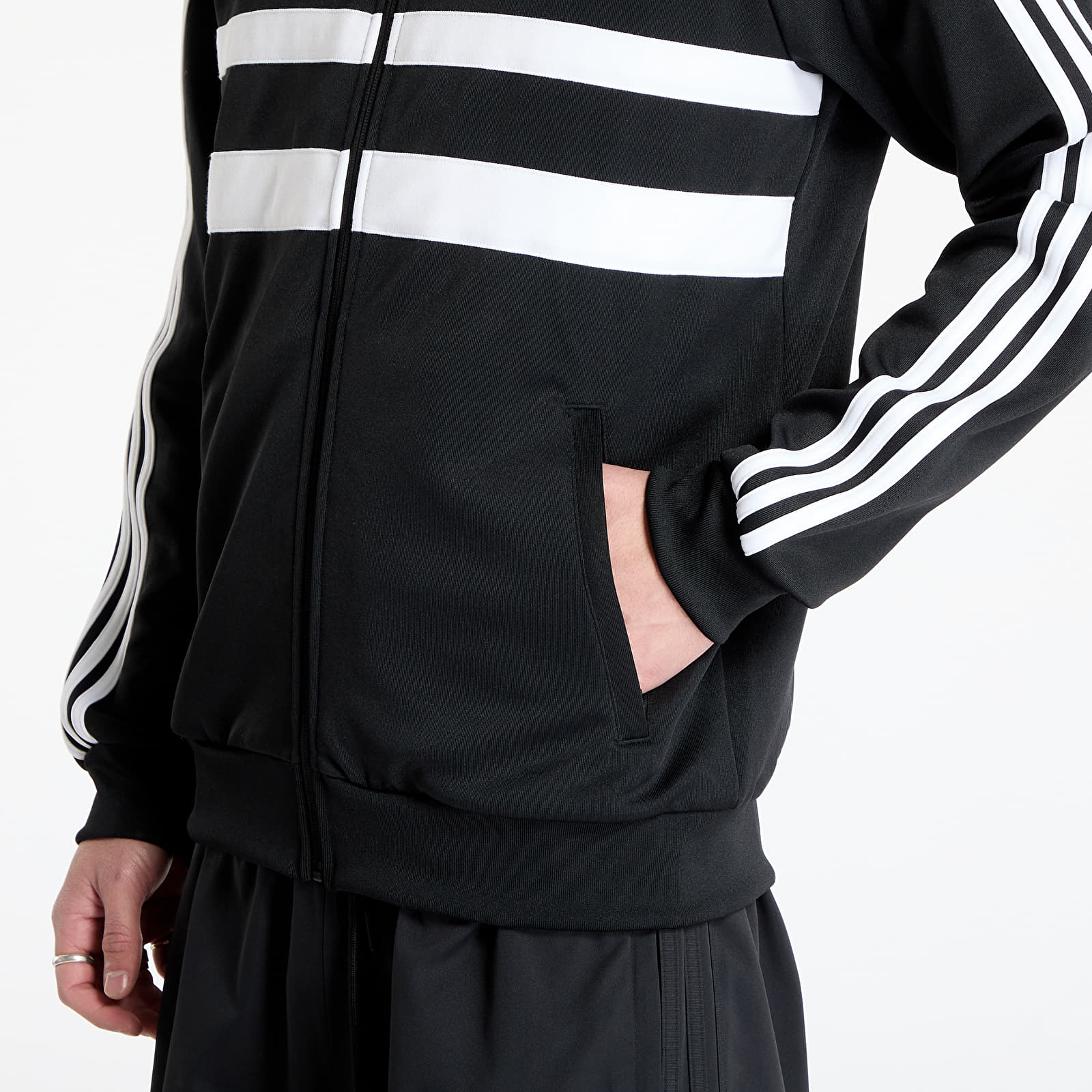 Men's sweatshirts adidas The First Track Top Black/ White