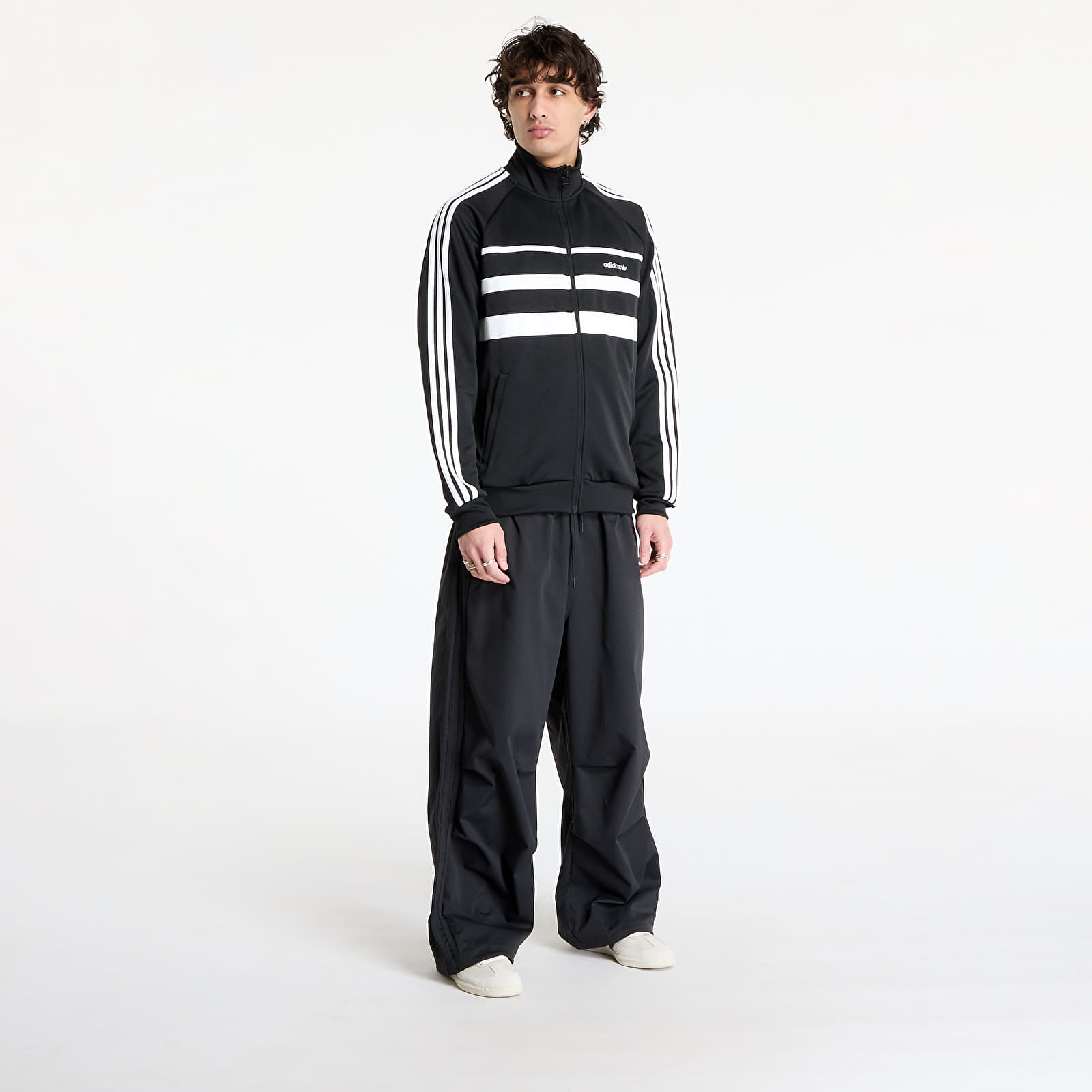 Men's sweatshirts adidas The First Track Top Black/ White