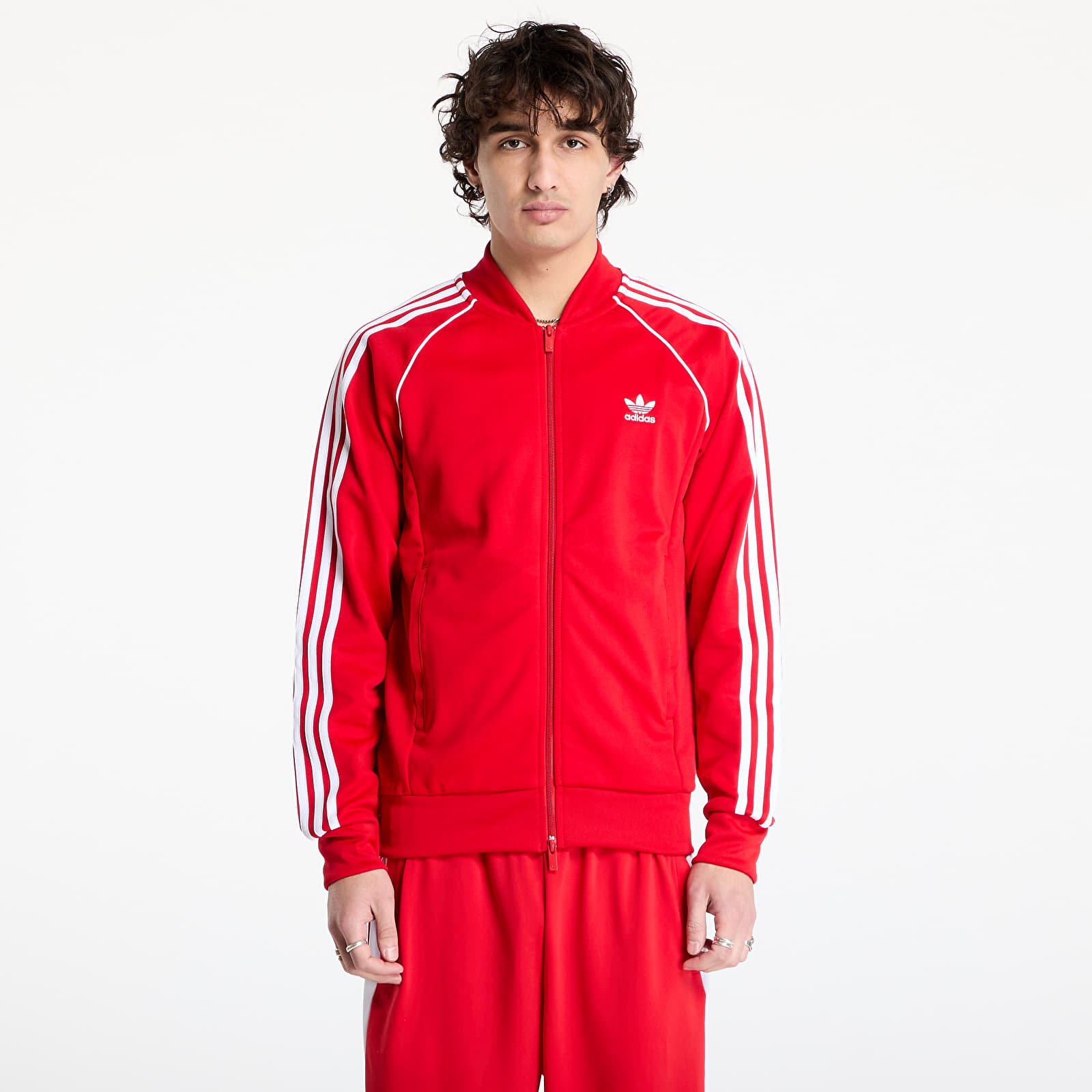 Bluzy męskie adidas SST Adicolor Classics Tracktop UNISEX Better Scarlet/ White