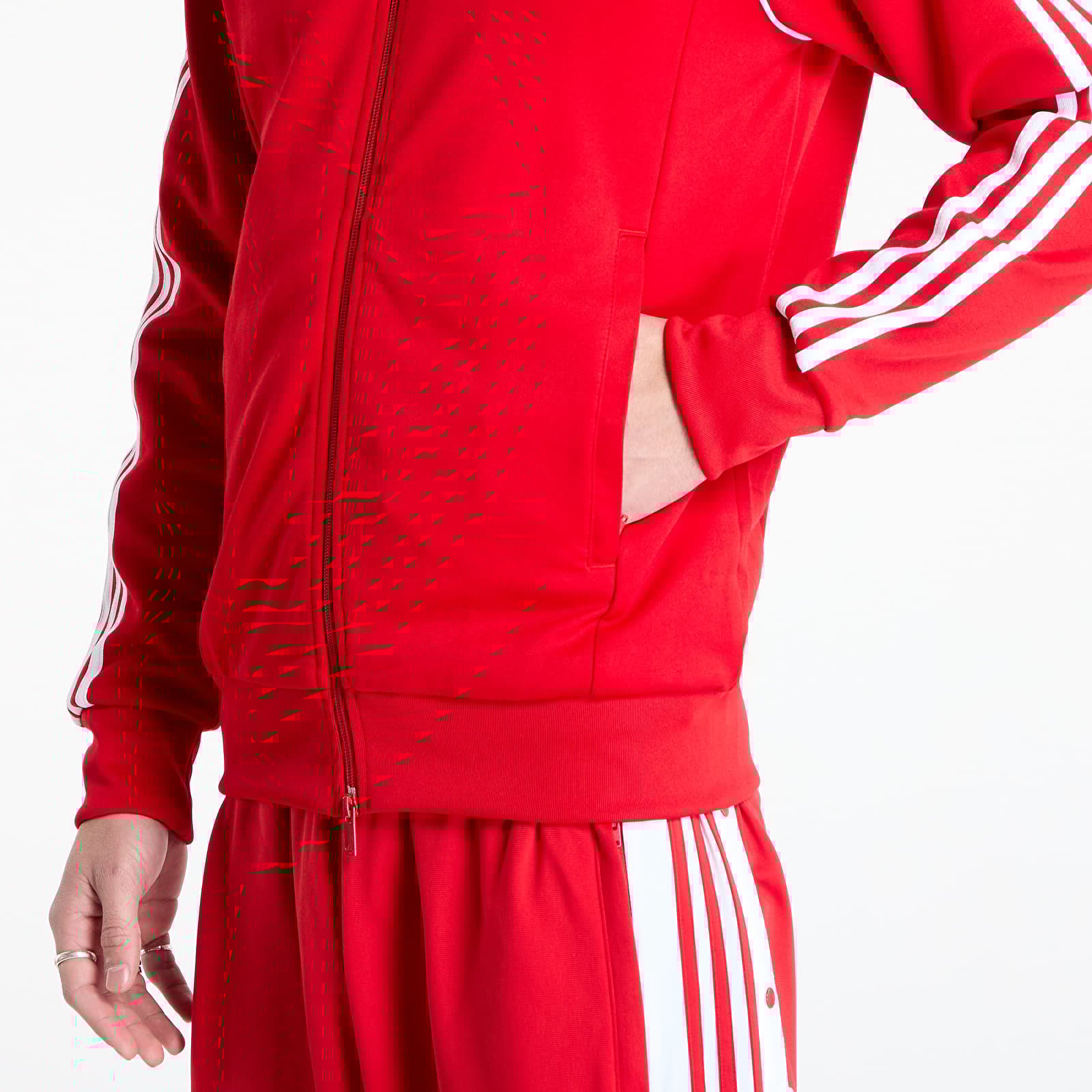 Pánske mikiny adidas SST Adicolor Classics Tracktop UNISEX Better Scarlet/ White