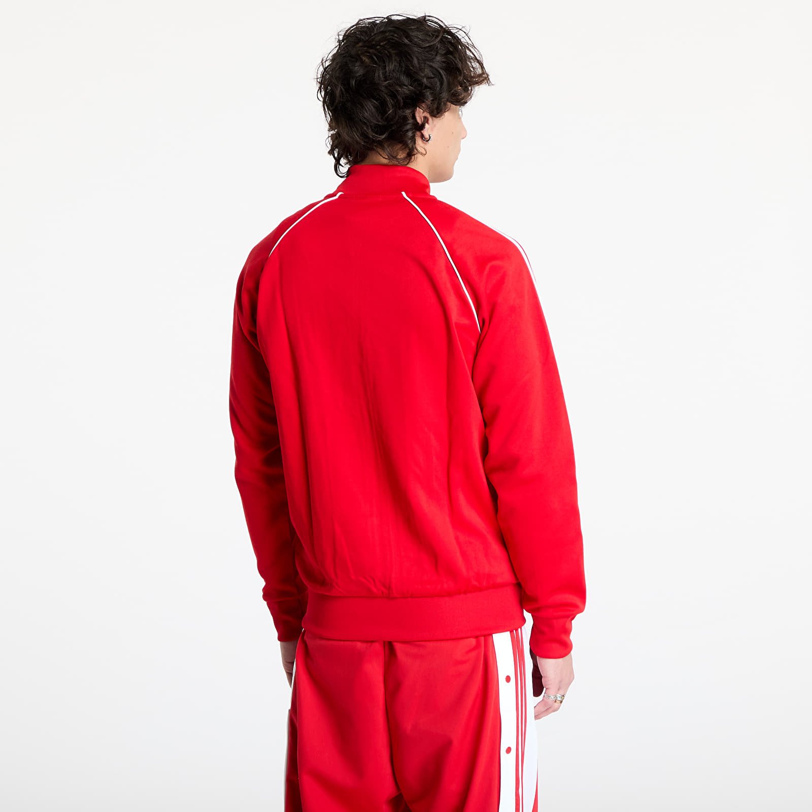 Pánske mikiny adidas SST Adicolor Classics Tracktop UNISEX Better Scarlet/ White