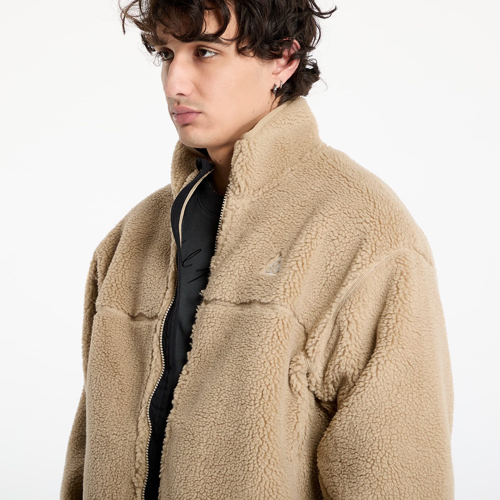 Pánské mikiny Nike ACG "Canwell Glacier" Men's Therma-FIT ADV Windproof Fleece Khaki/ Summit White