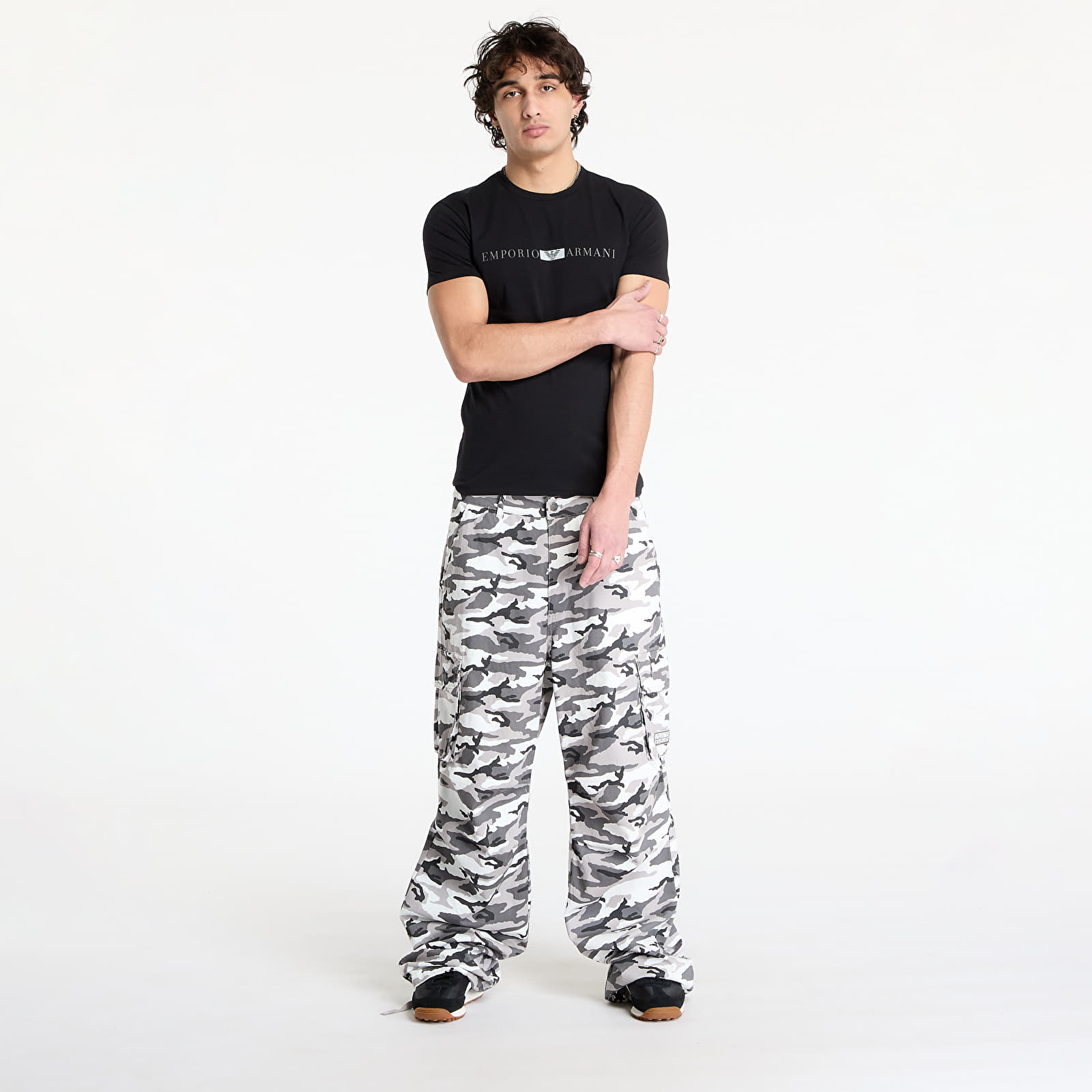 Jeans and trousers Karl Kani Sport Patch Camo Cargo Pants Grey/ Black/ Off White