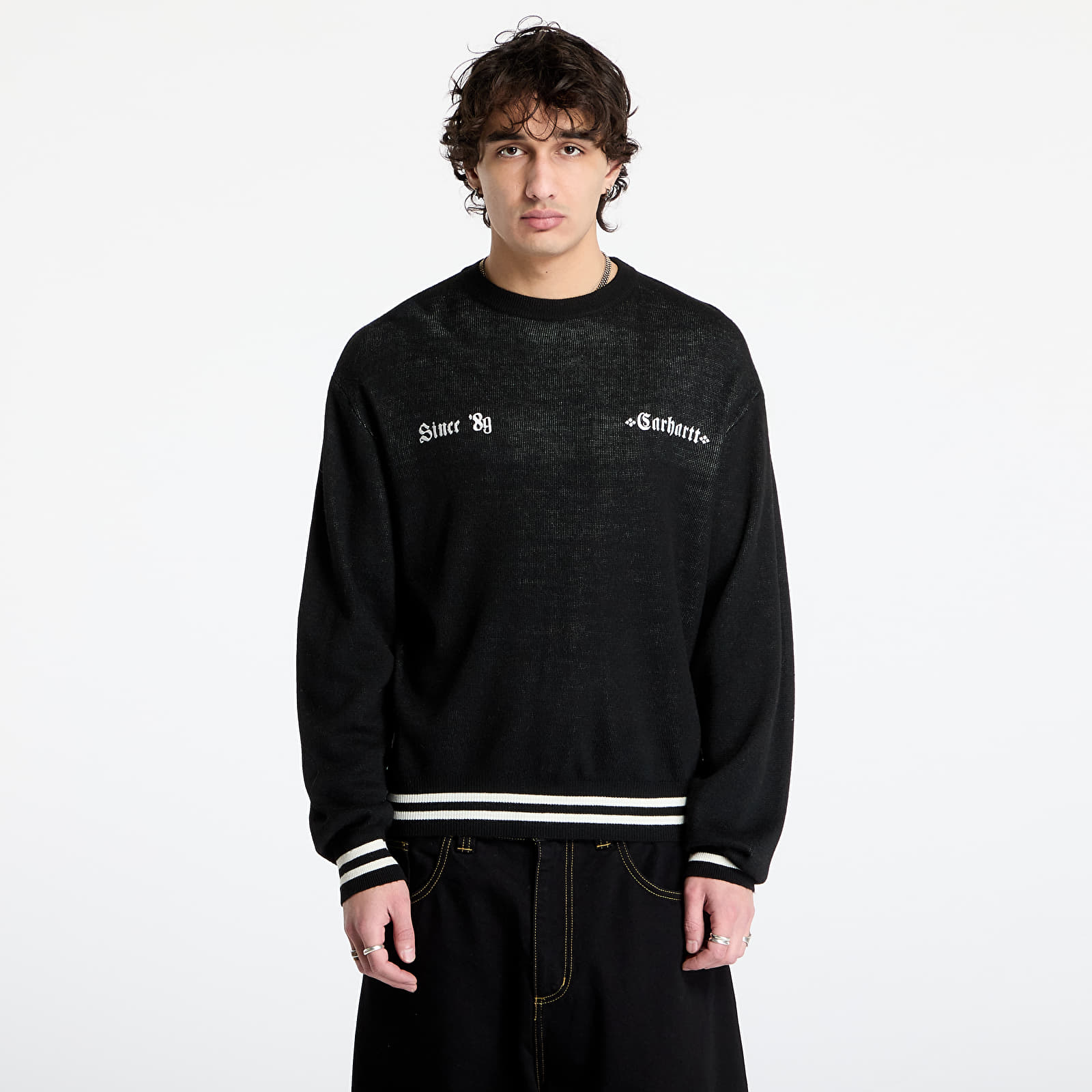 Men's sweaters Carhartt WIP Greatest Hits Sweater UNISEX Black/ Wax