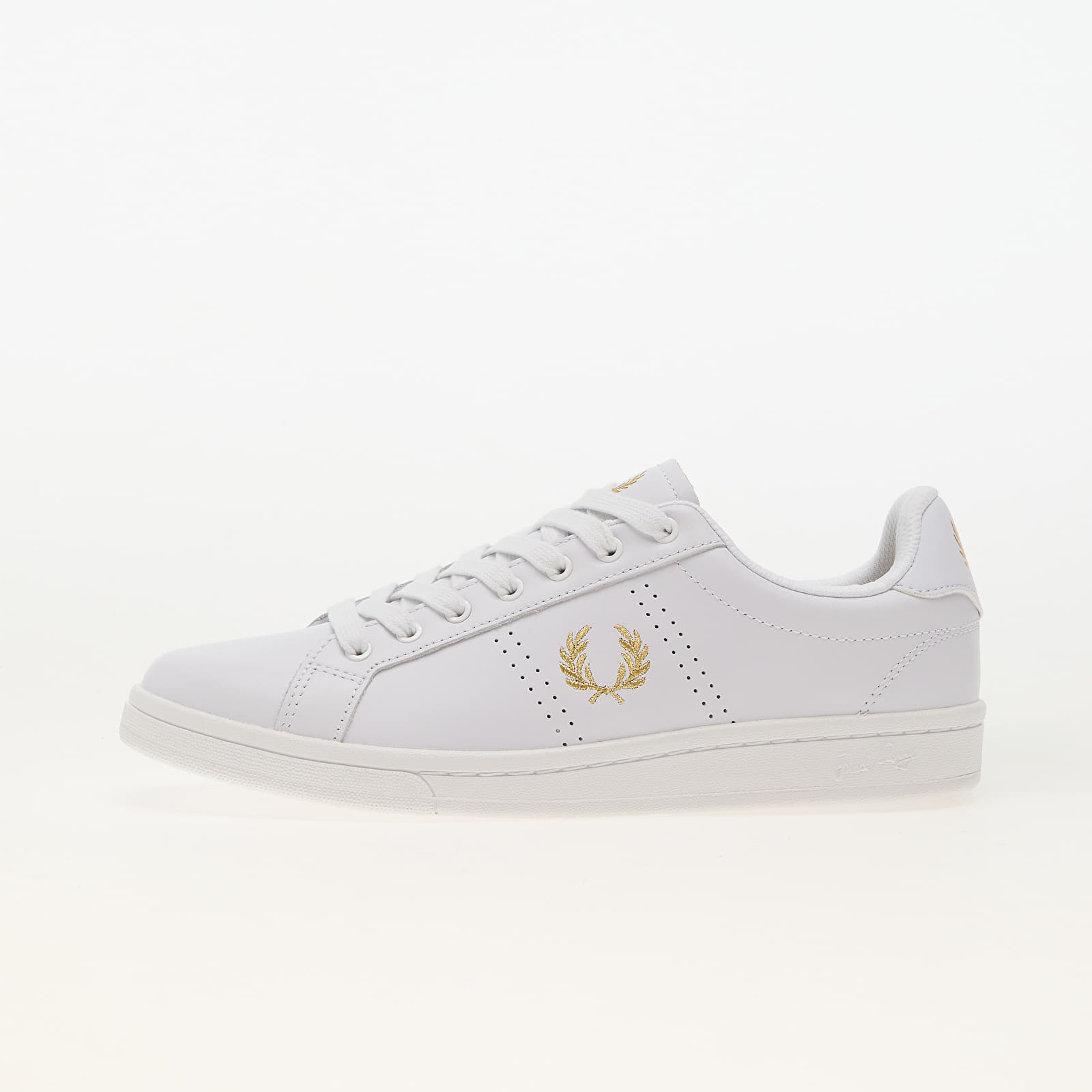 Zapatillas Hombre FRED PERRY B721 Leather White/ Gold